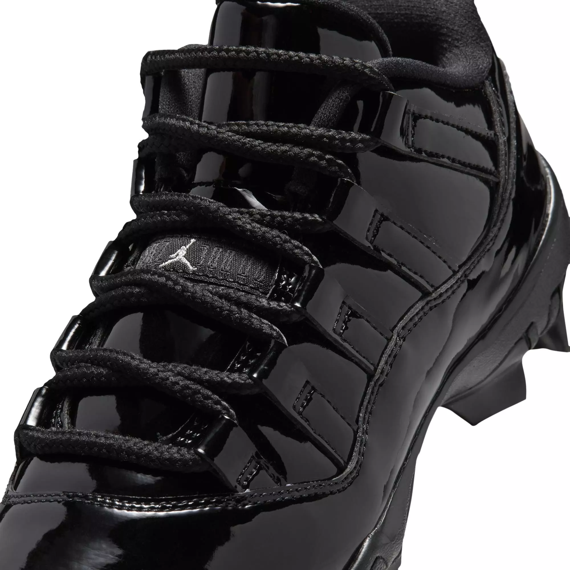 Jordan 11 Low TD "Black" Grade School Kids' Football Cleat - BLACK/METALLIC SILVER