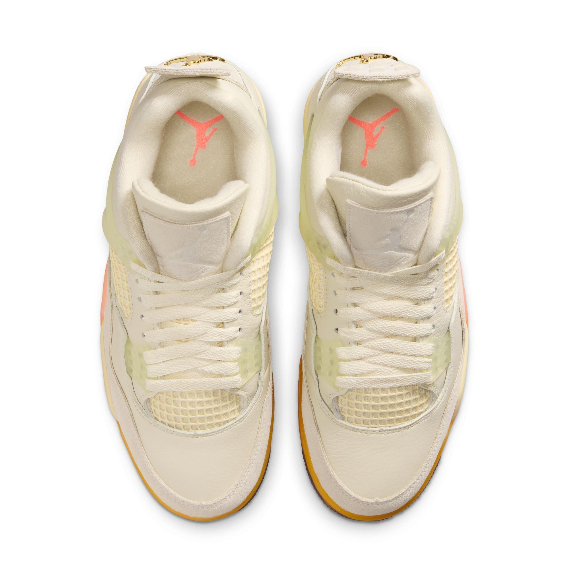 Jordan 4 Retro "Birds of Paradise" Women's Shoe - COCONUT MILK/MUSLIN/BRIGHT MANGO Thumbnail View 6