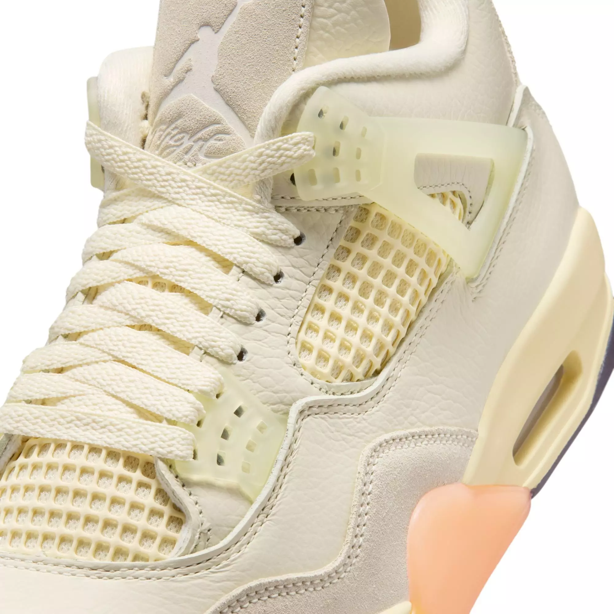 Jordan 4 Retro "Birds of Paradise" Women's Shoe - COCONUT MILK/MUSLIN/BRIGHT MANGO