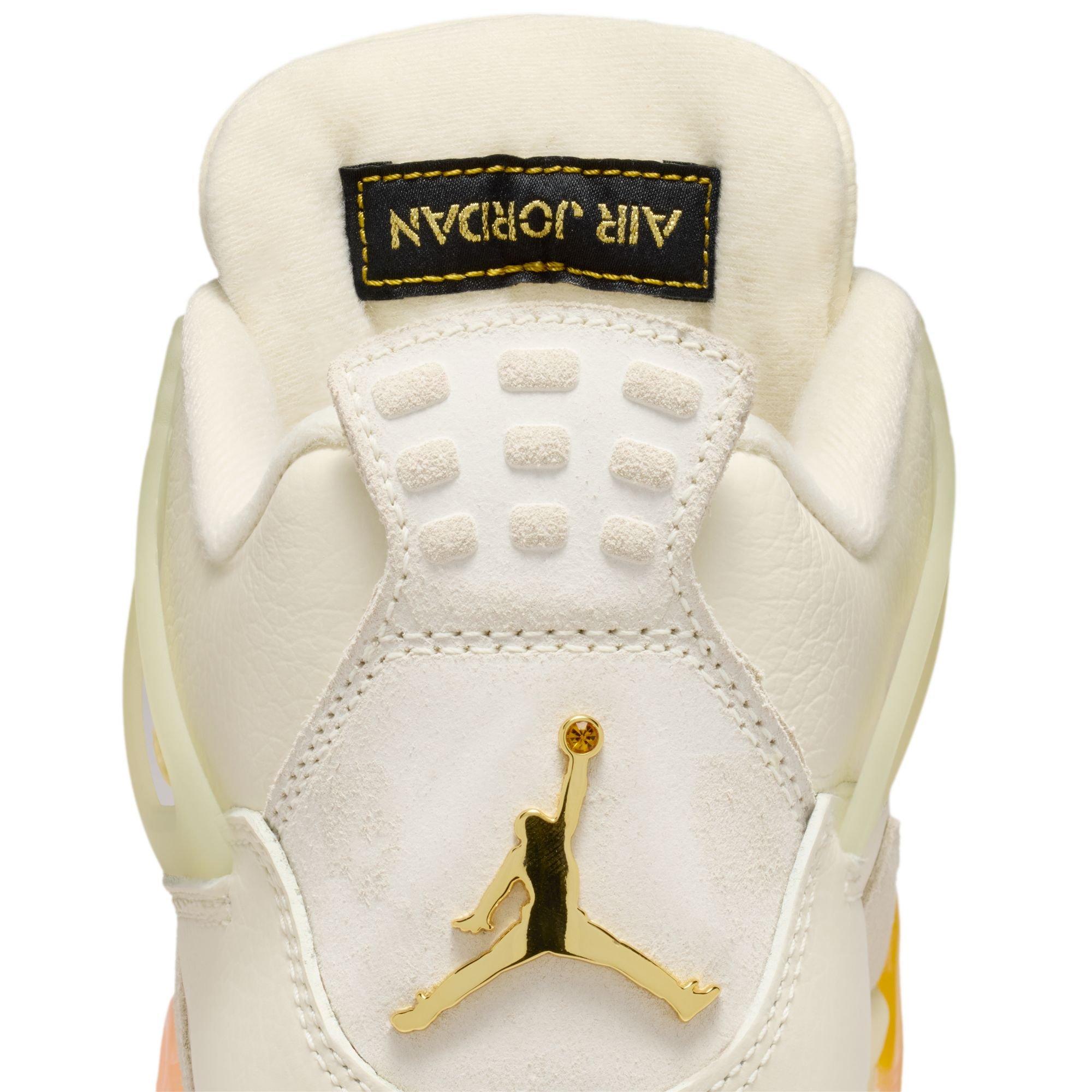 Jordan 4 Retro "Birds of Paradise" Women's Shoe - COCONUT MILK/MUSLIN/BRIGHT MANGO Thumbnail View 11