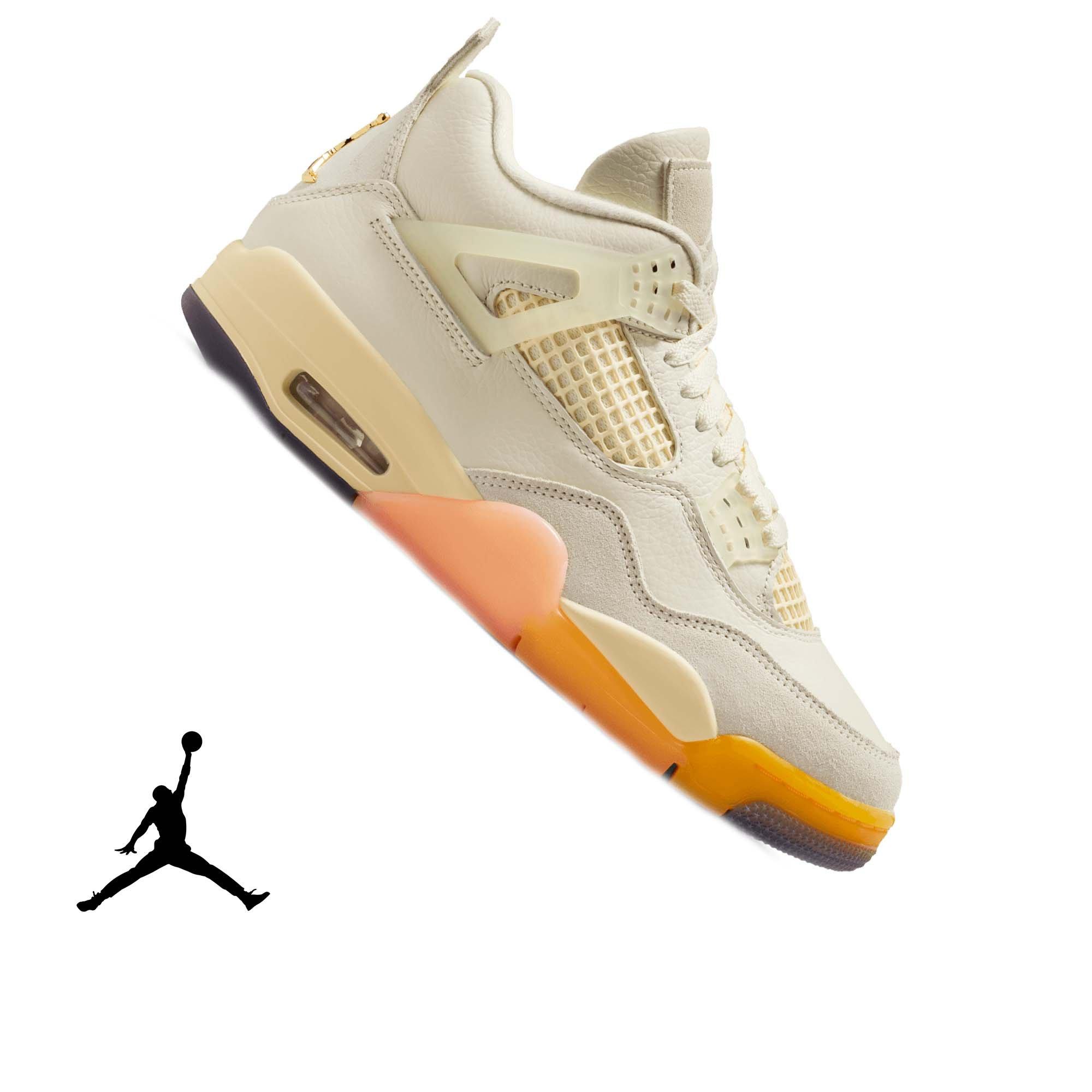 Jordan 4 Retro "Birds of Paradise" Women's Shoe - COCONUT MILK/MUSLIN/BRIGHT MANGO Thumbnail View 1