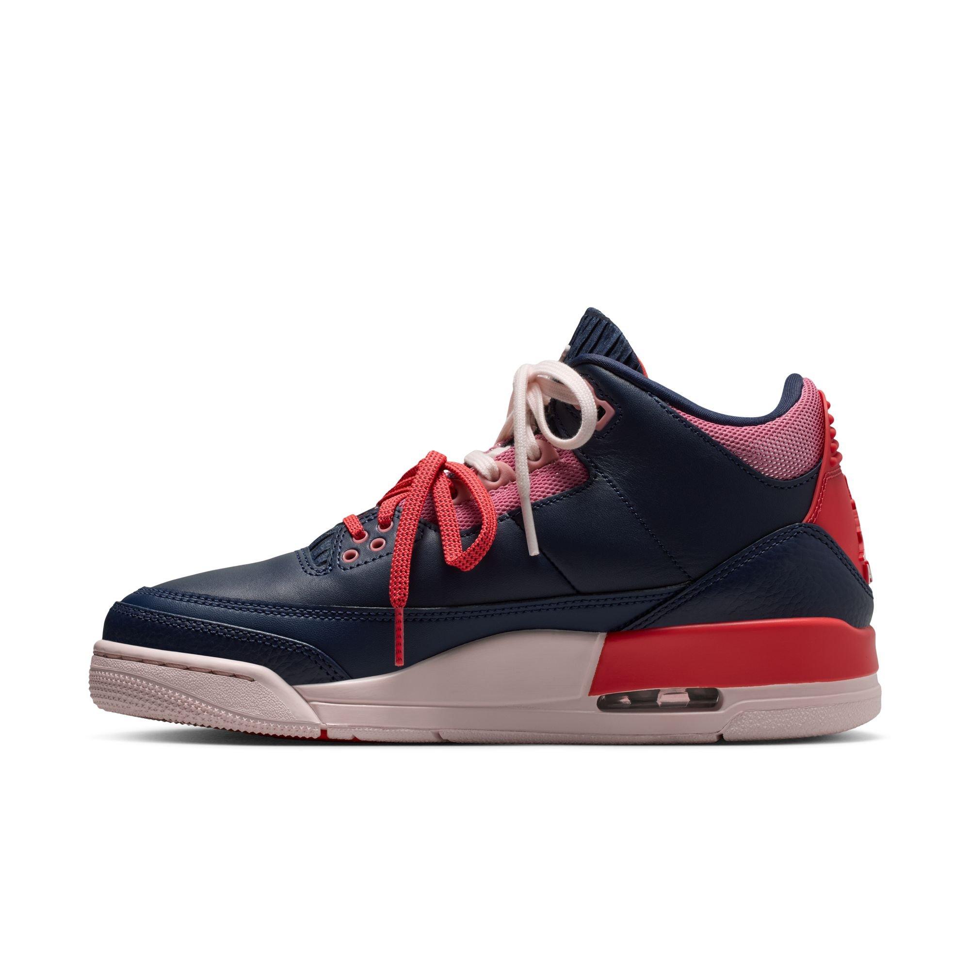 Jordan 3 Retro "Sports Renaissance" Women's Shoe - OBSIDIAN/CHALK/TRACK RED