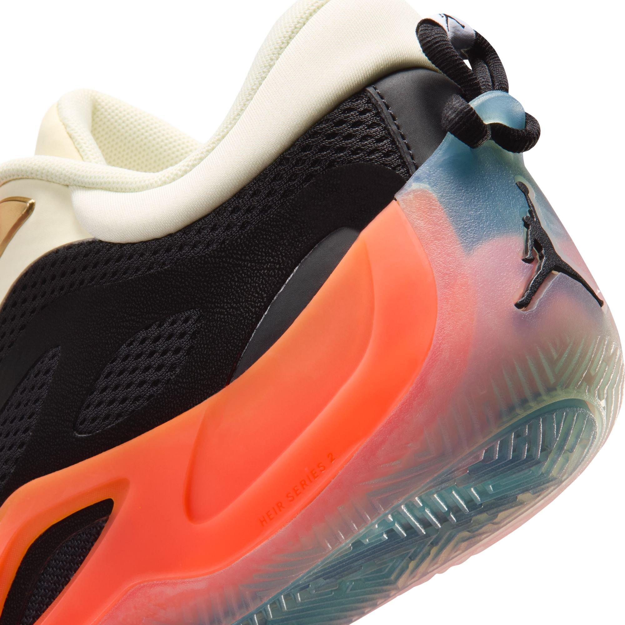 Jordan Heir Series 2 "Birds of Paradise" Women's Basketball Shoe - BLACK/COCONUT MILK/METALLIC GOLD Thumbnail View 13