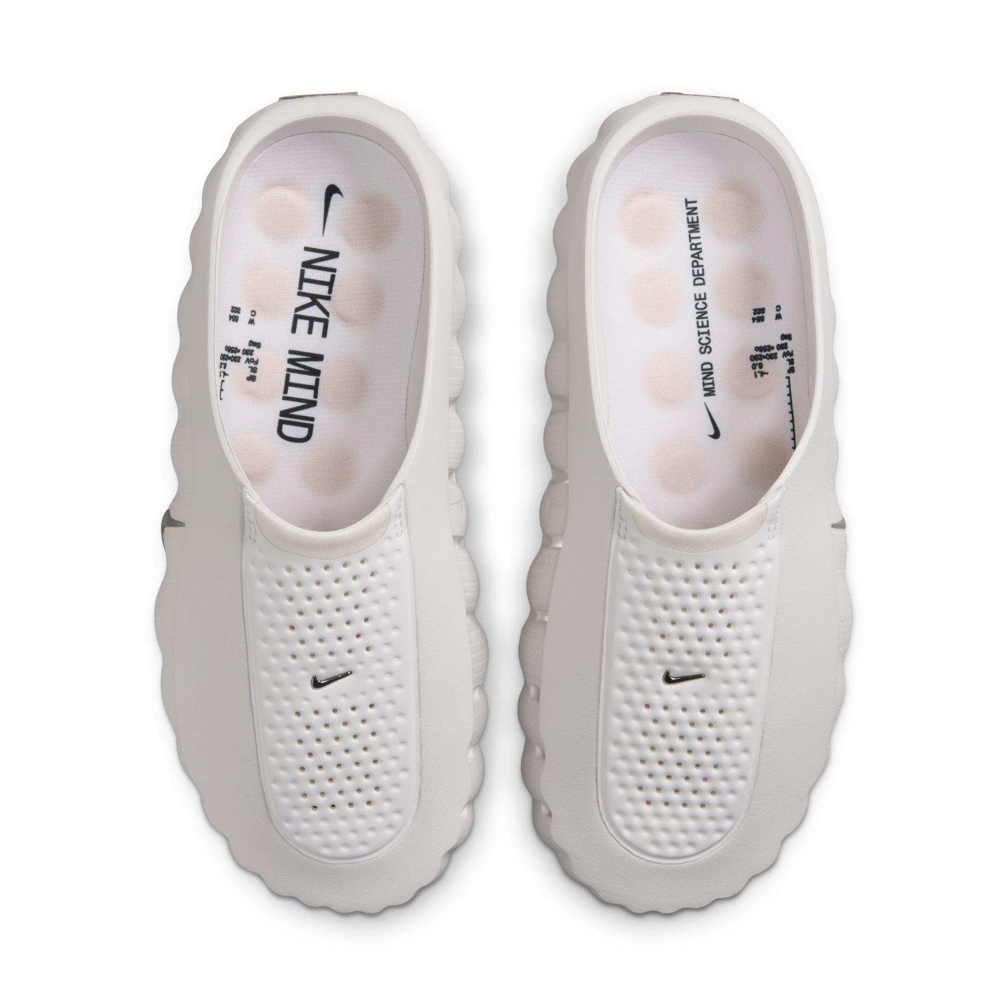 Nike Mind 001 "Summit White" Women's Pregame Mule - SUMMIT WHITE/METALLIC SILVER/PHANTOM