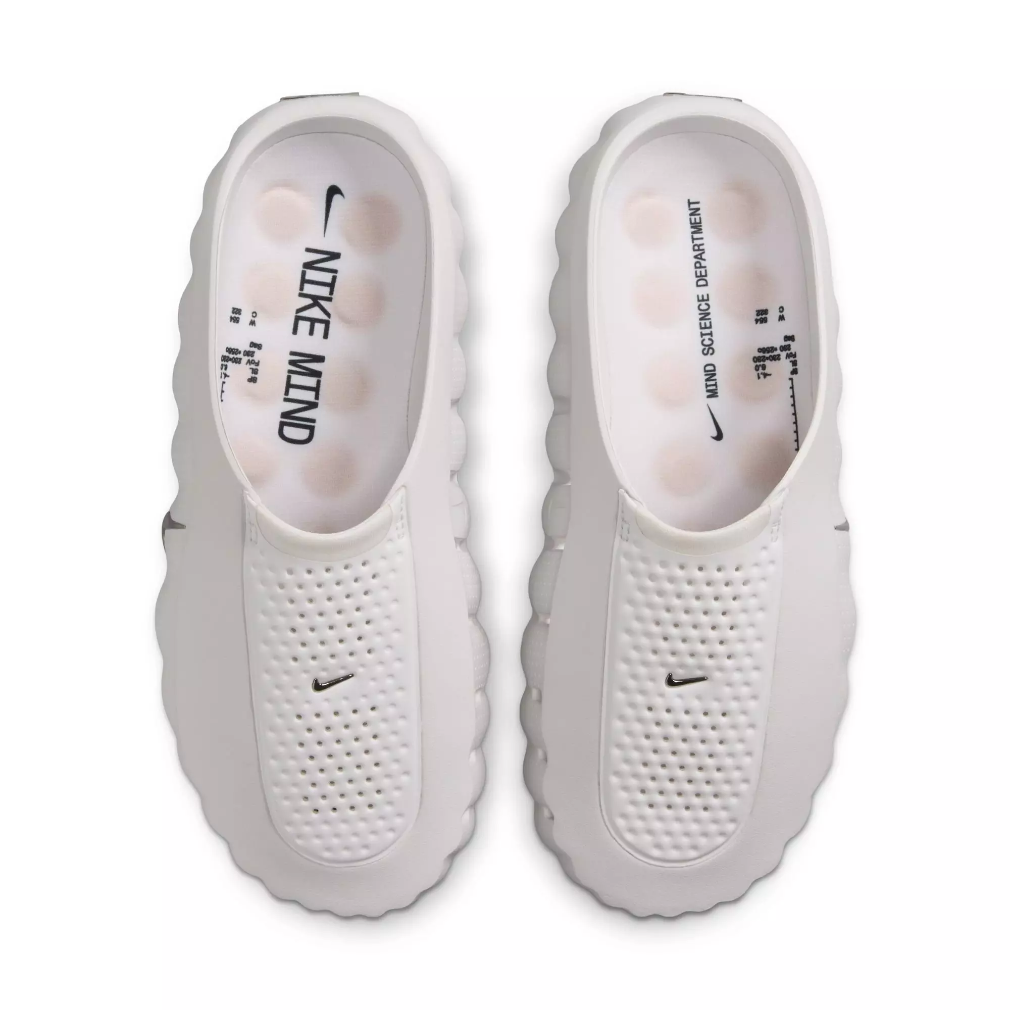 Nike Mind 001 "Summit White" Women's Pregame Mule - SUMMIT WHITE/METALLIC SILVER/PHANTOM