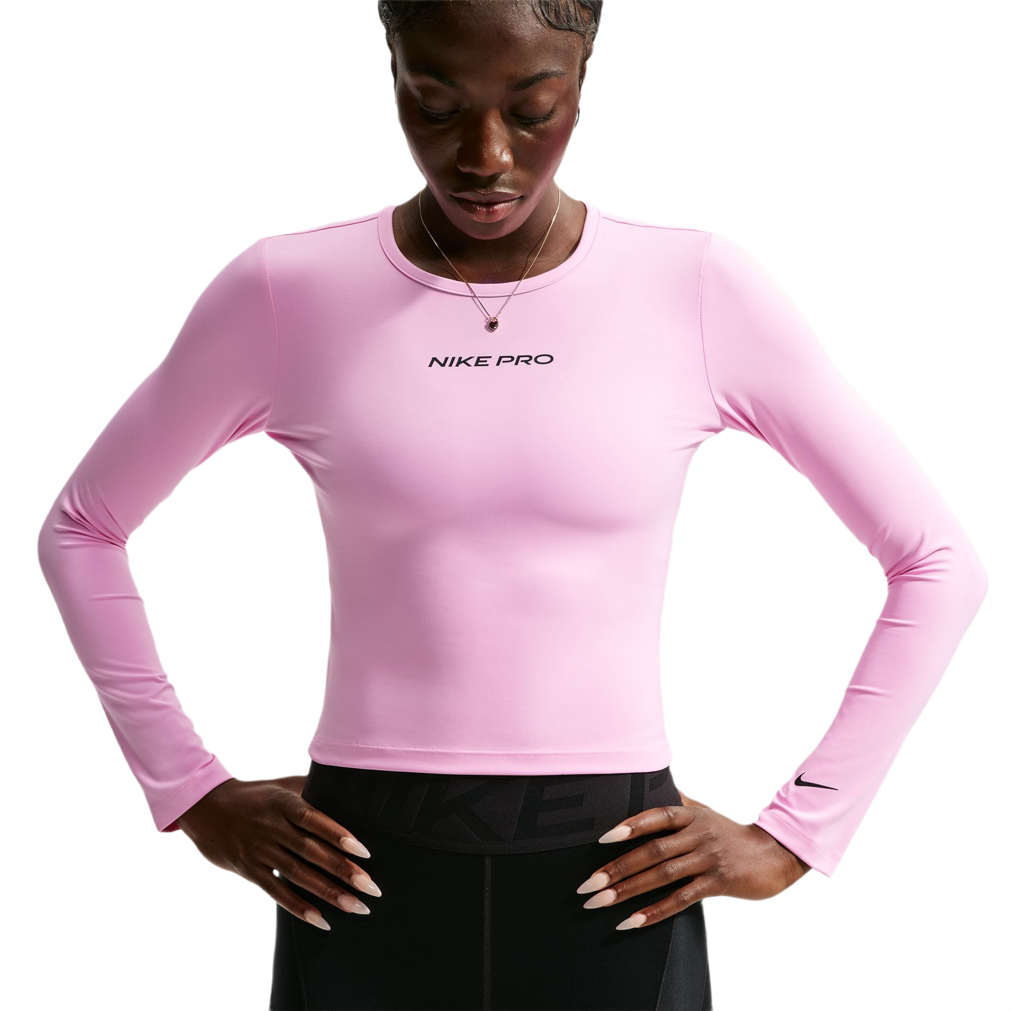 Nike Women's Pro Sculpt Dri-FIT Long-Sleeve Top - PINK