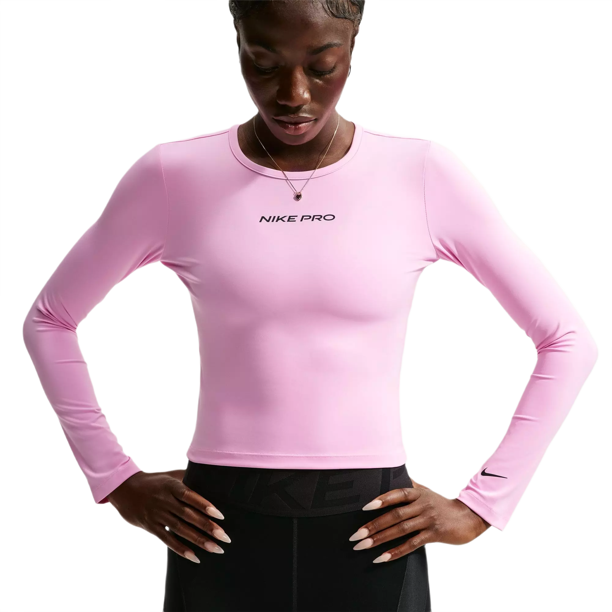 Nike Women's Pro Sculpt Dri-FIT Long-Sleeve Top - PINK