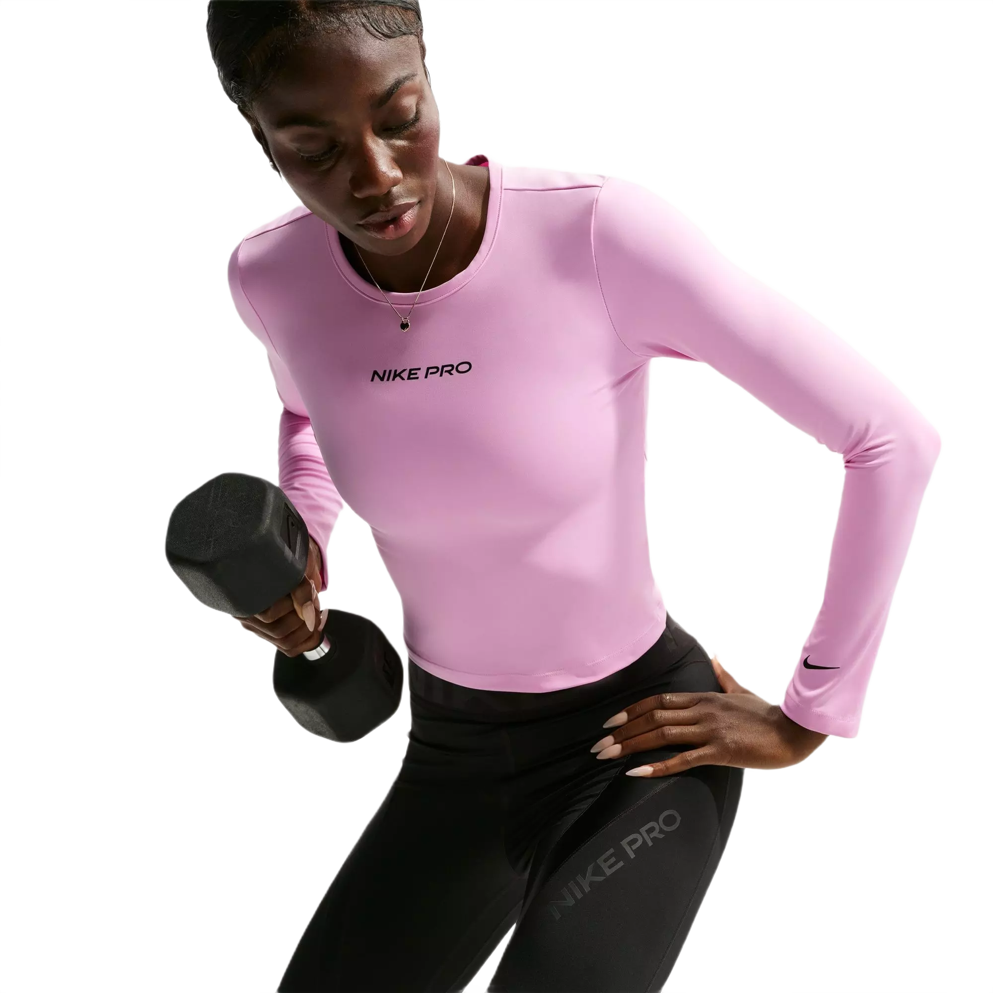 Nike Women's Pro Sculpt Dri-FIT Long-Sleeve Top - PINK