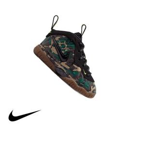 Nike Air Foamposite Pro Premium "Green Camo" Toddler Kids' Shoe - BLACK/VOLTAGE GREEN/GUM DARK BROWN