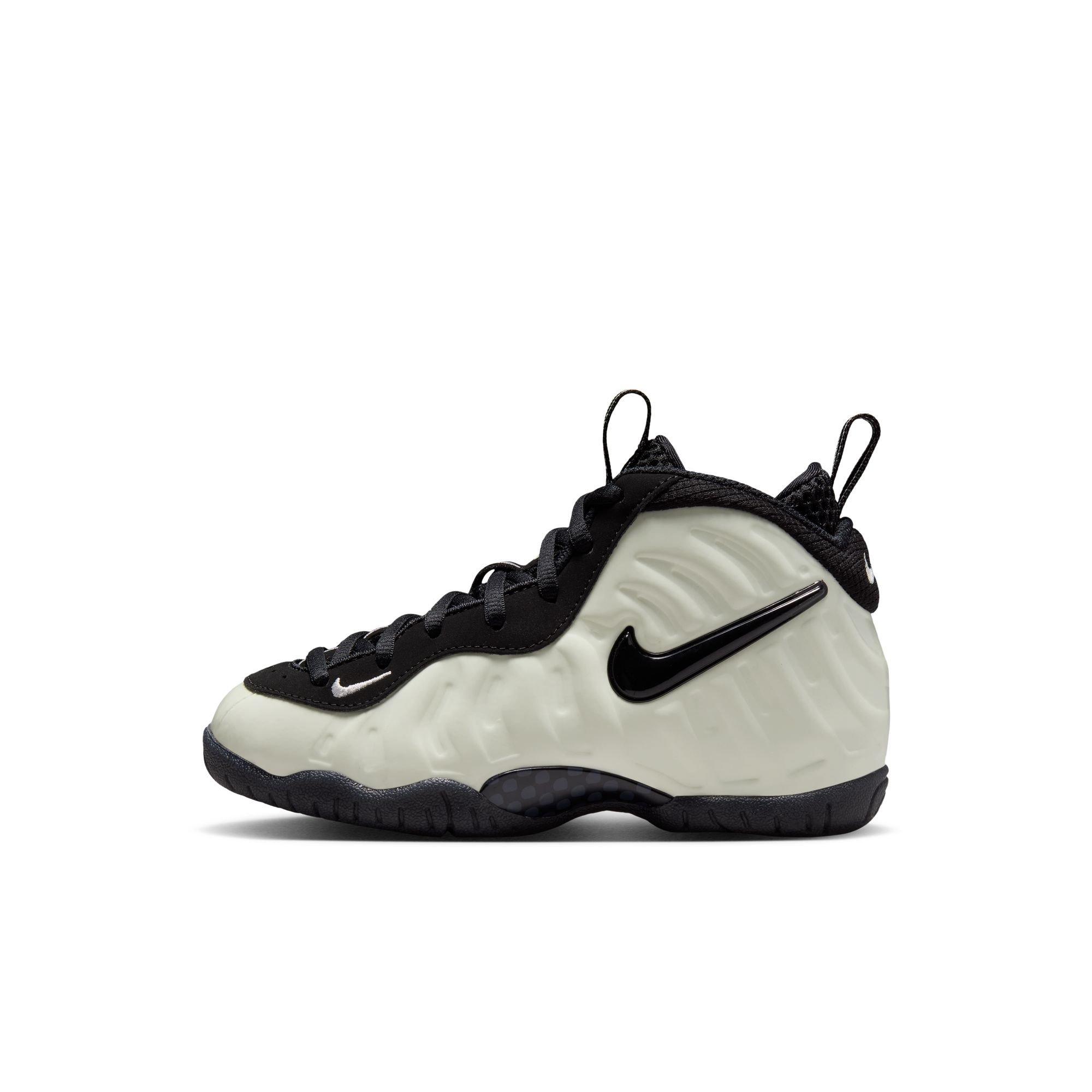 Nike Air Foamposite Pro Premium "Glow in the Dark" Preschool Kids' Shoe - SUMMIT WHITE/BLACK