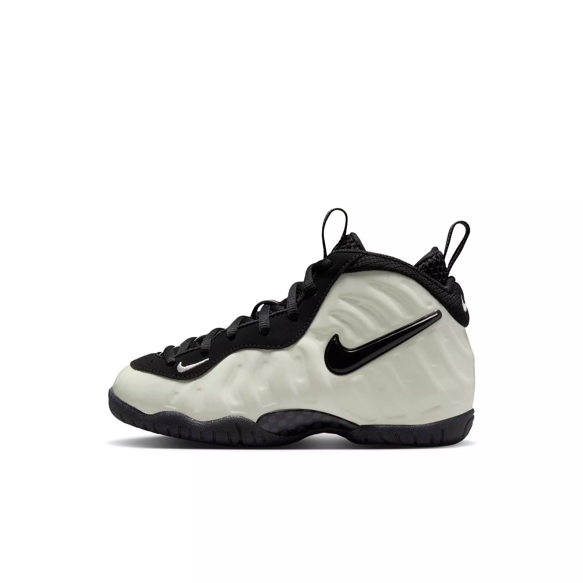 Nike Air Foamposite Pro Premium "Glow in the Dark" Preschool Kids' Shoe - SUMMIT WHITE/BLACK