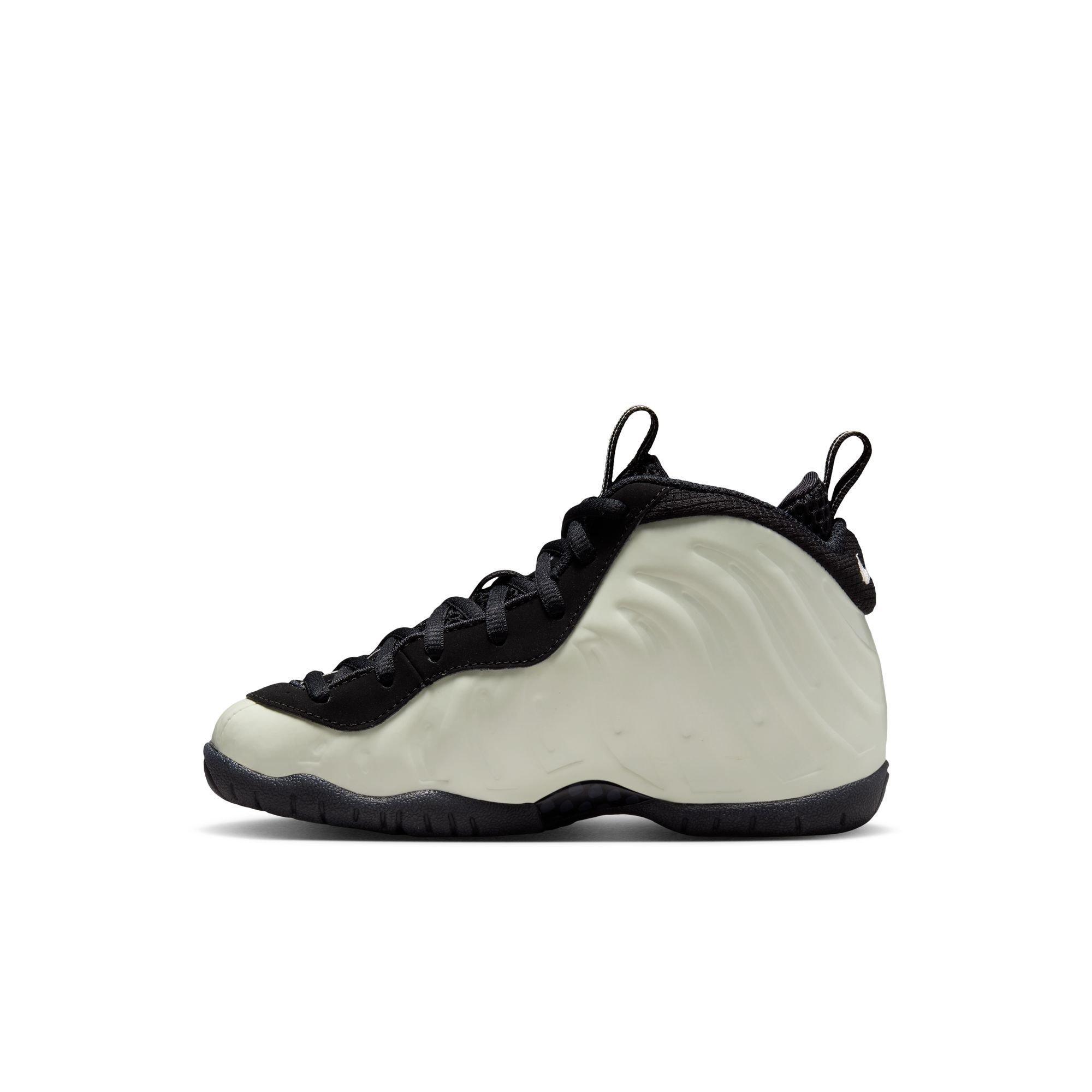 Nike Air Foamposite Pro Premium "Glow in the Dark" Preschool Kids' Shoe - SUMMIT WHITE/BLACK
