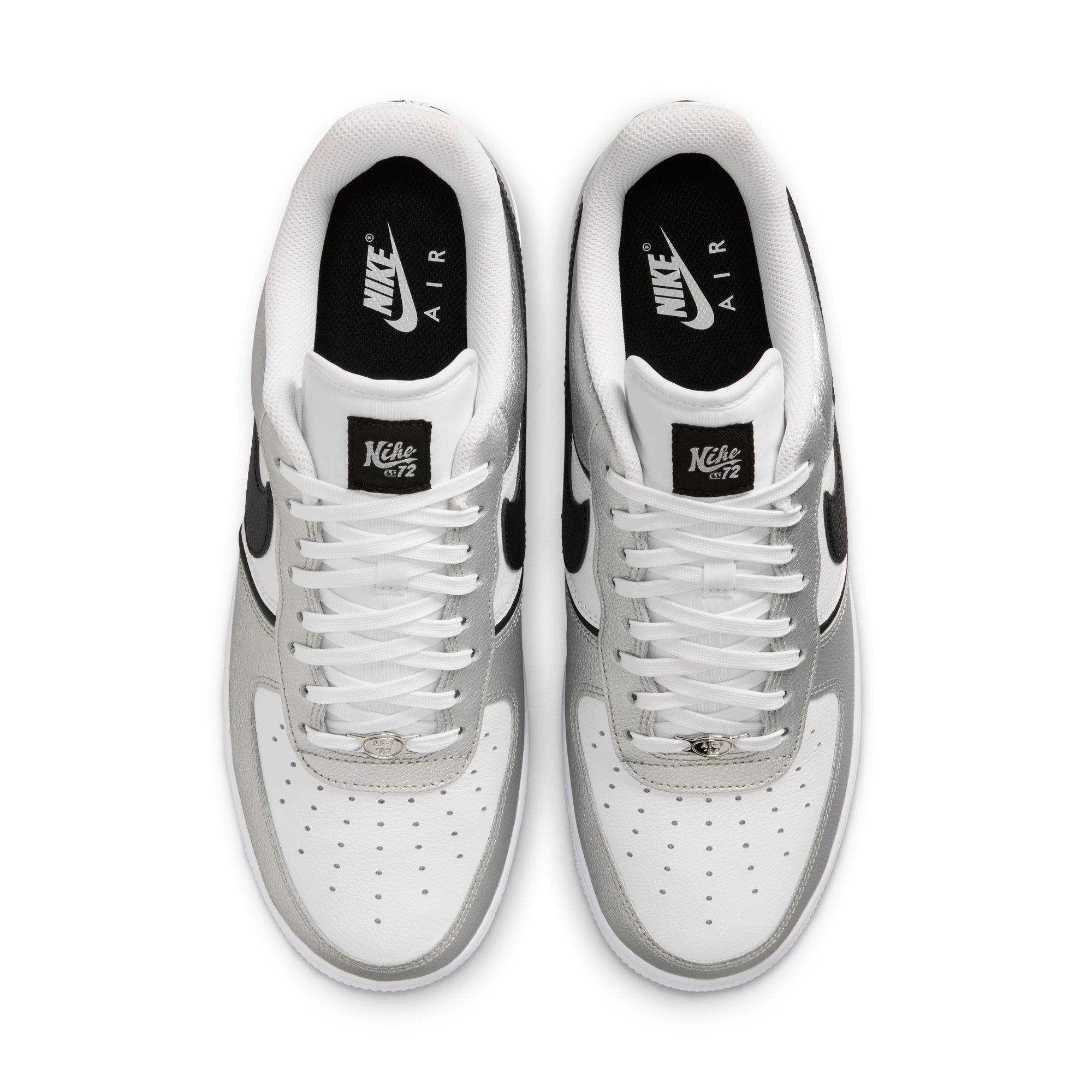 Nike Air Force 1 '07 LV8 "Metallic Silver/Black/White" Men's Shoe - SILVER/BLACK Thumbnail View 6