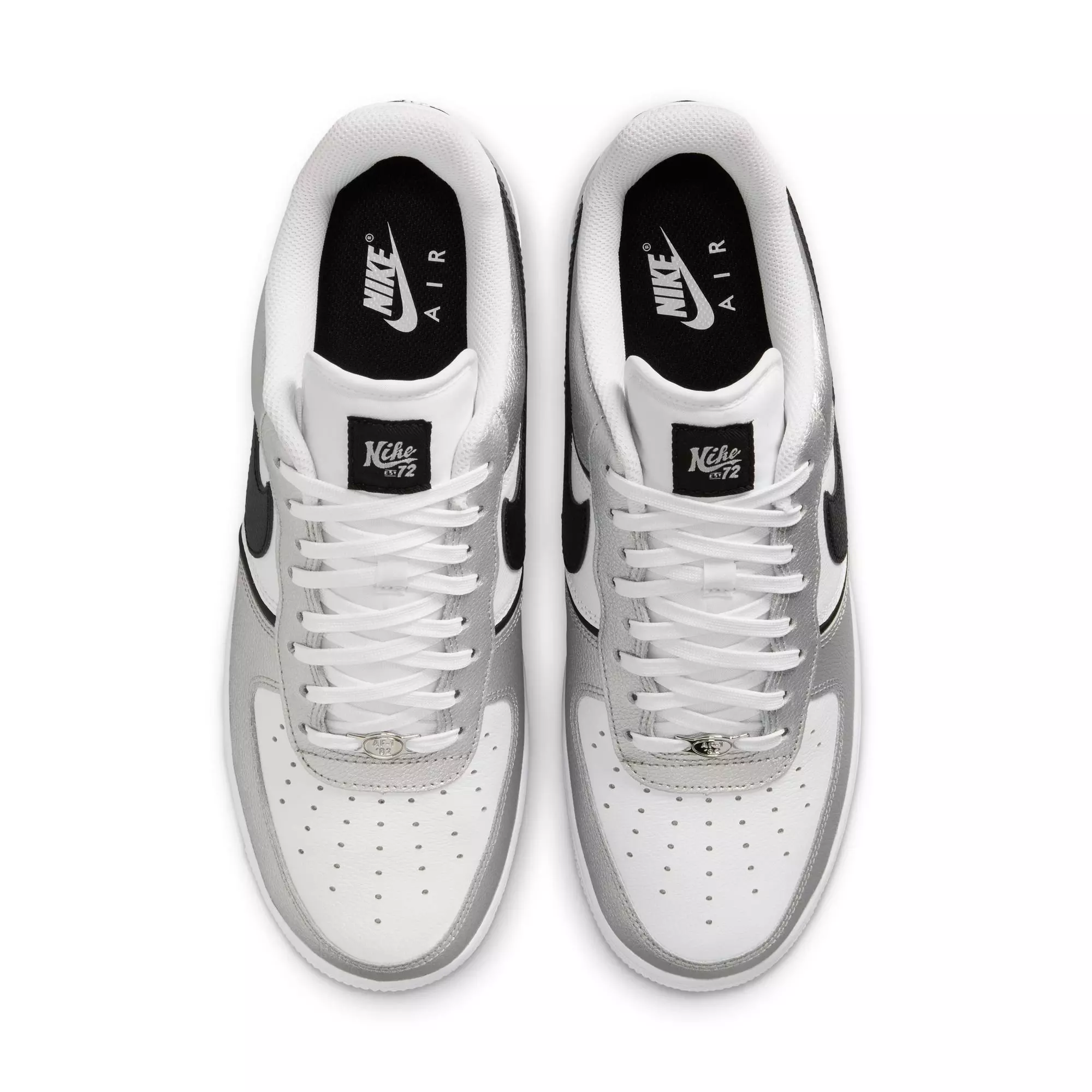 Nike Air Force 1 '07 LV8 "Metallic Silver/Black/White" Men's Shoe - SILVER/BLACK