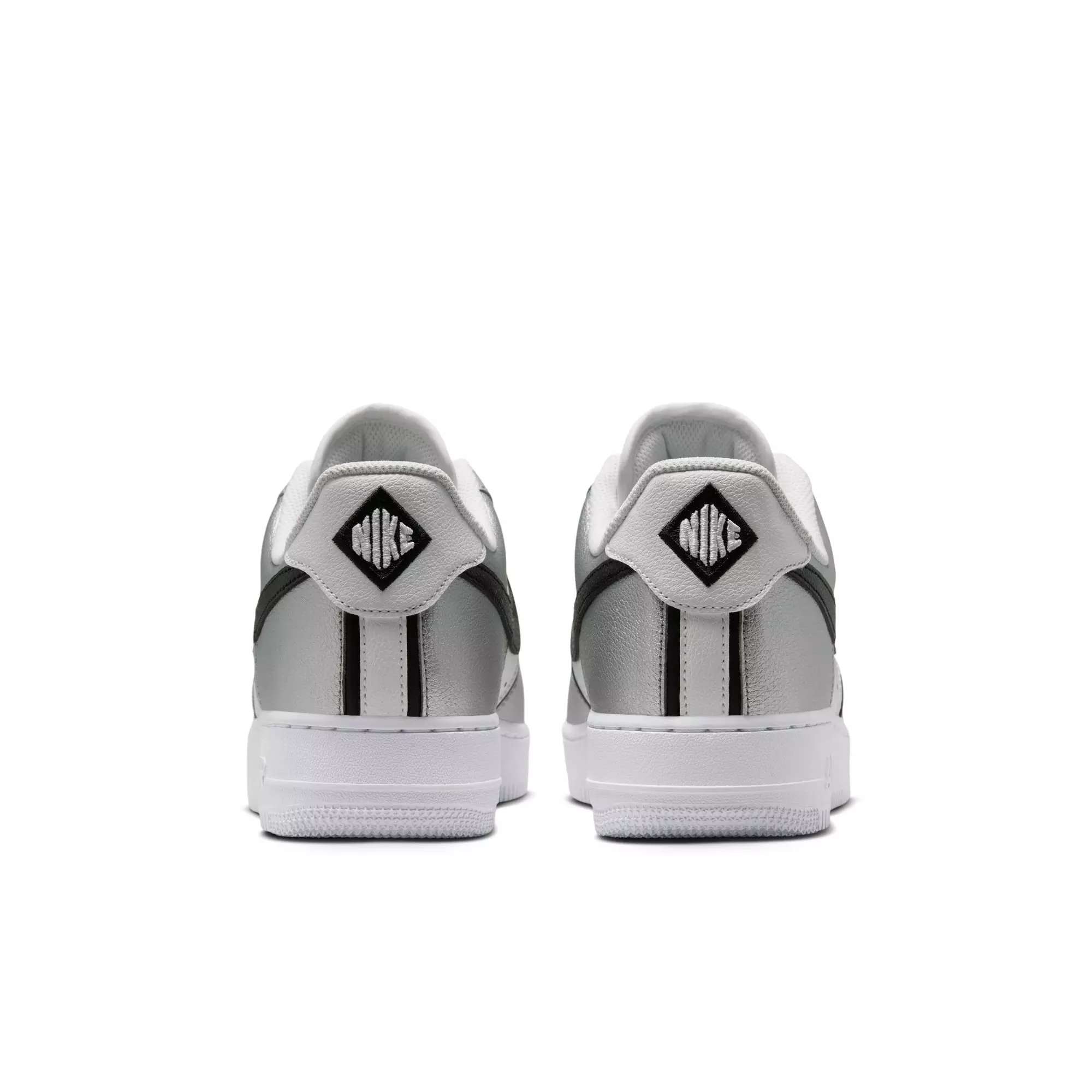 Nike Air Force 1 '07 LV8 "Metallic Silver/Black/White" Men's Shoe - SILVER/BLACK