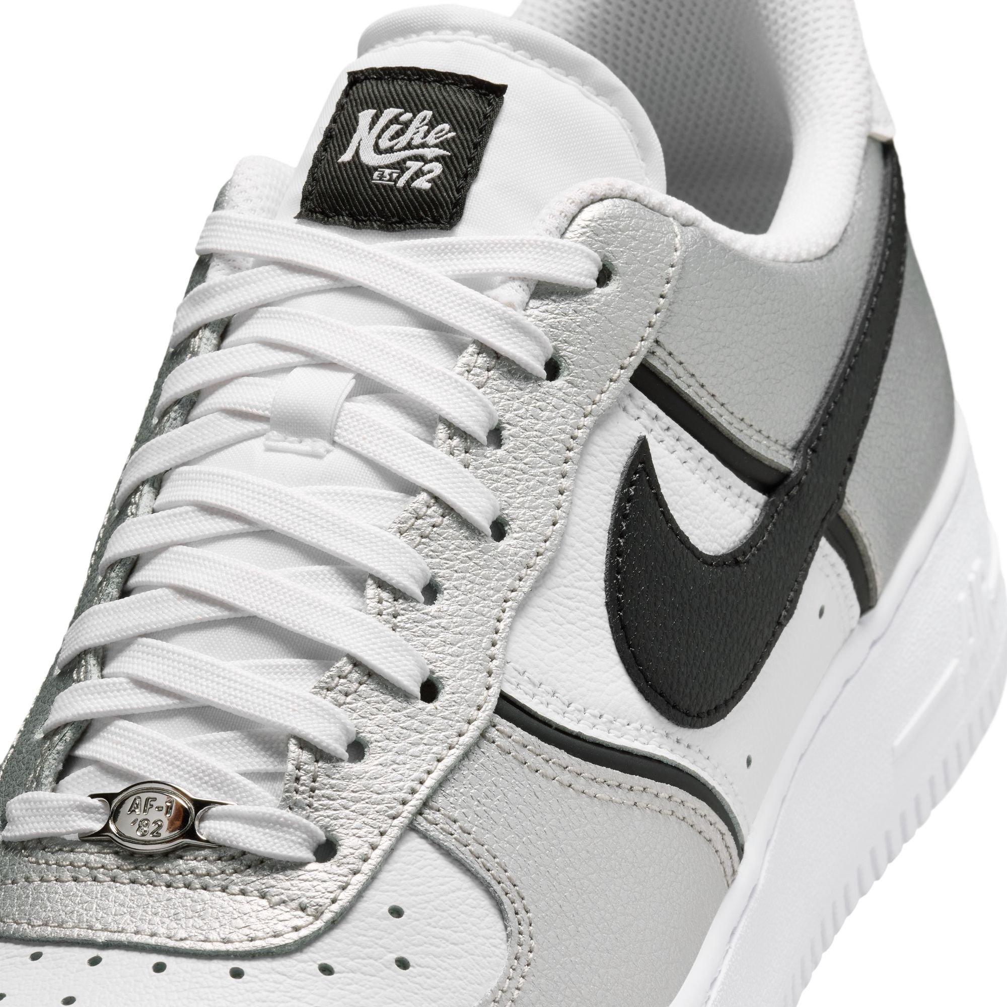 Nike Air Force 1 '07 LV8 "Metallic Silver/Black/White" Men's Shoe - SILVER/BLACK Thumbnail View 10