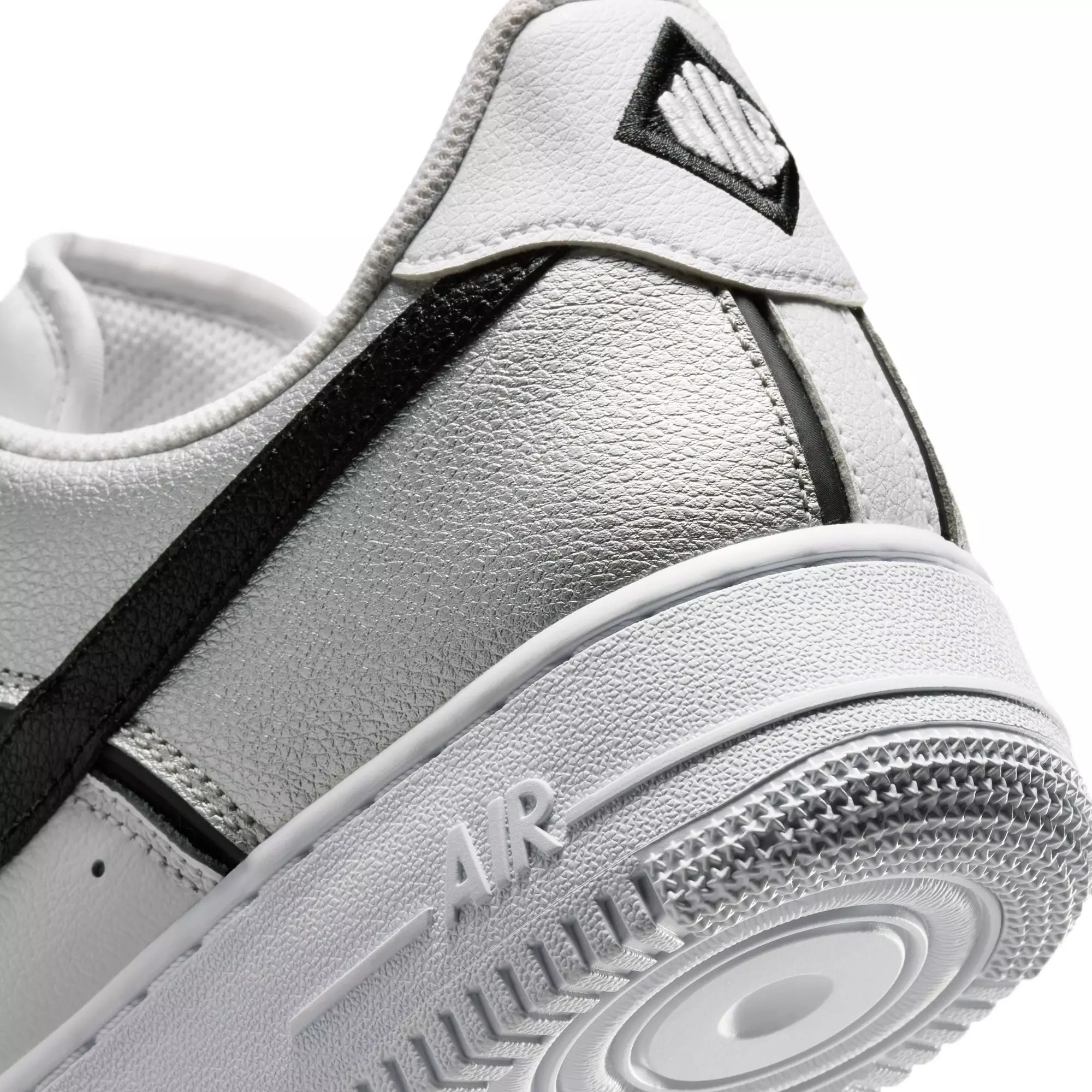 Nike Air Force 1 '07 LV8 "Metallic Silver/Black/White" Men's Shoe - SILVER/BLACK