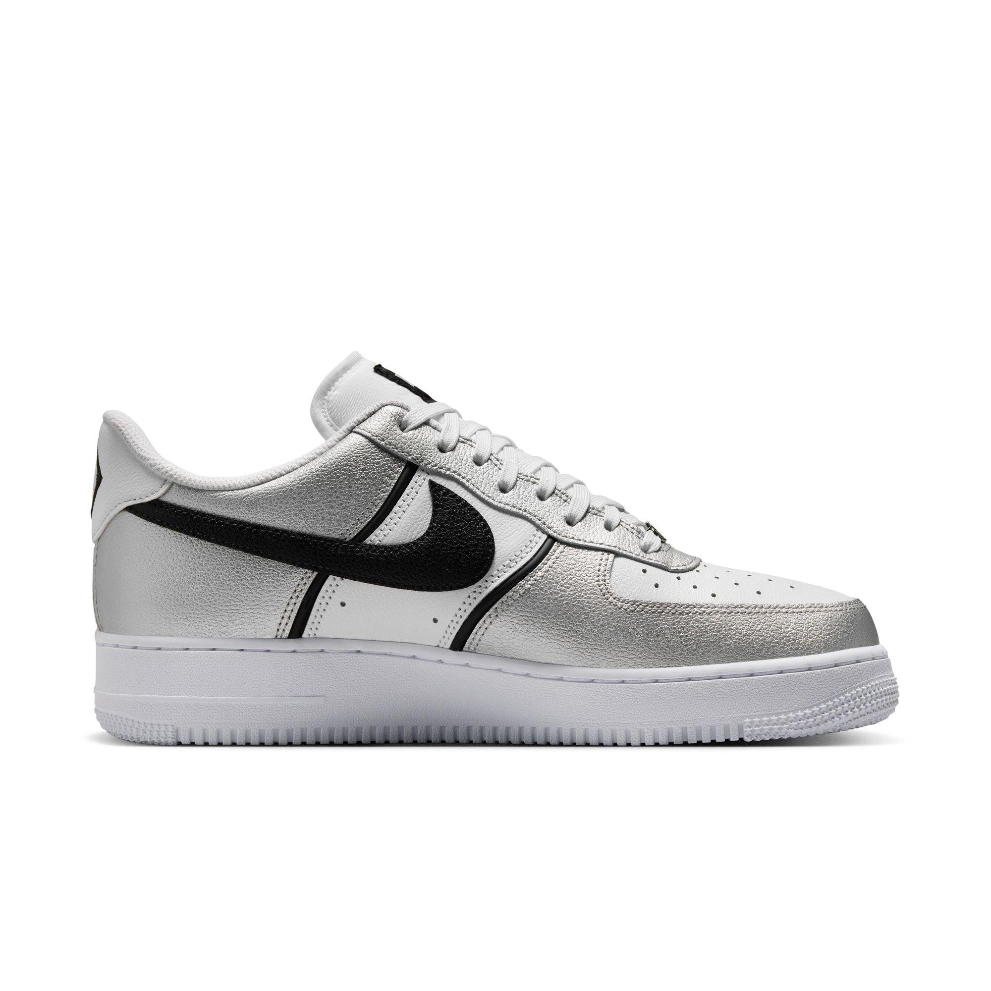 Nike Air Force 1 '07 LV8 "Metallic Silver/Black/White" Men's Shoe - SILVER/BLACK Thumbnail View 2