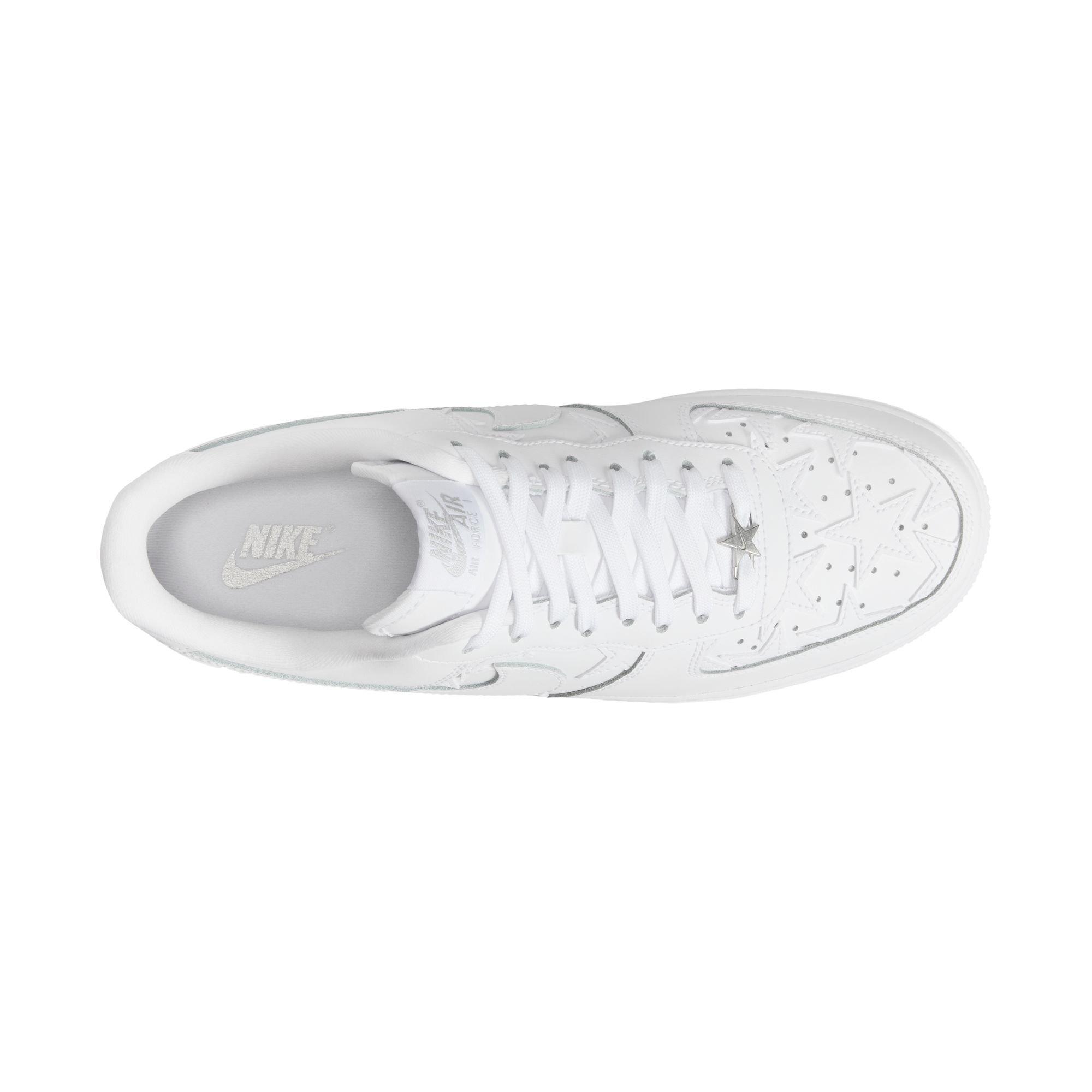 Nike Air Force 1 '07 "White/Metallic Silver" Men's Shoe - WHITE Thumbnail View 8