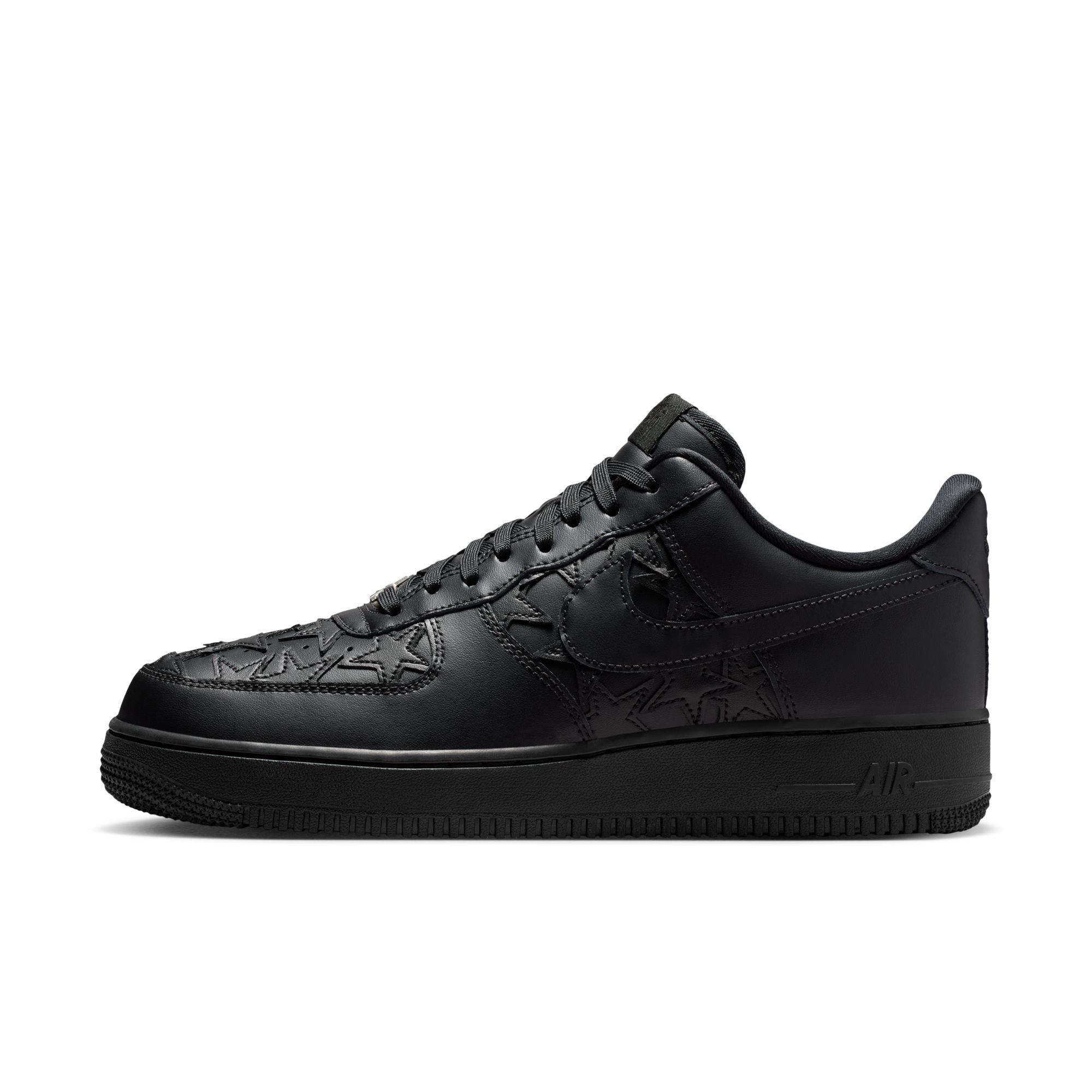 Nike Air Force 1 '07 "Black/Metallic Silver" Men's Shoe - BLACK Thumbnail View 3