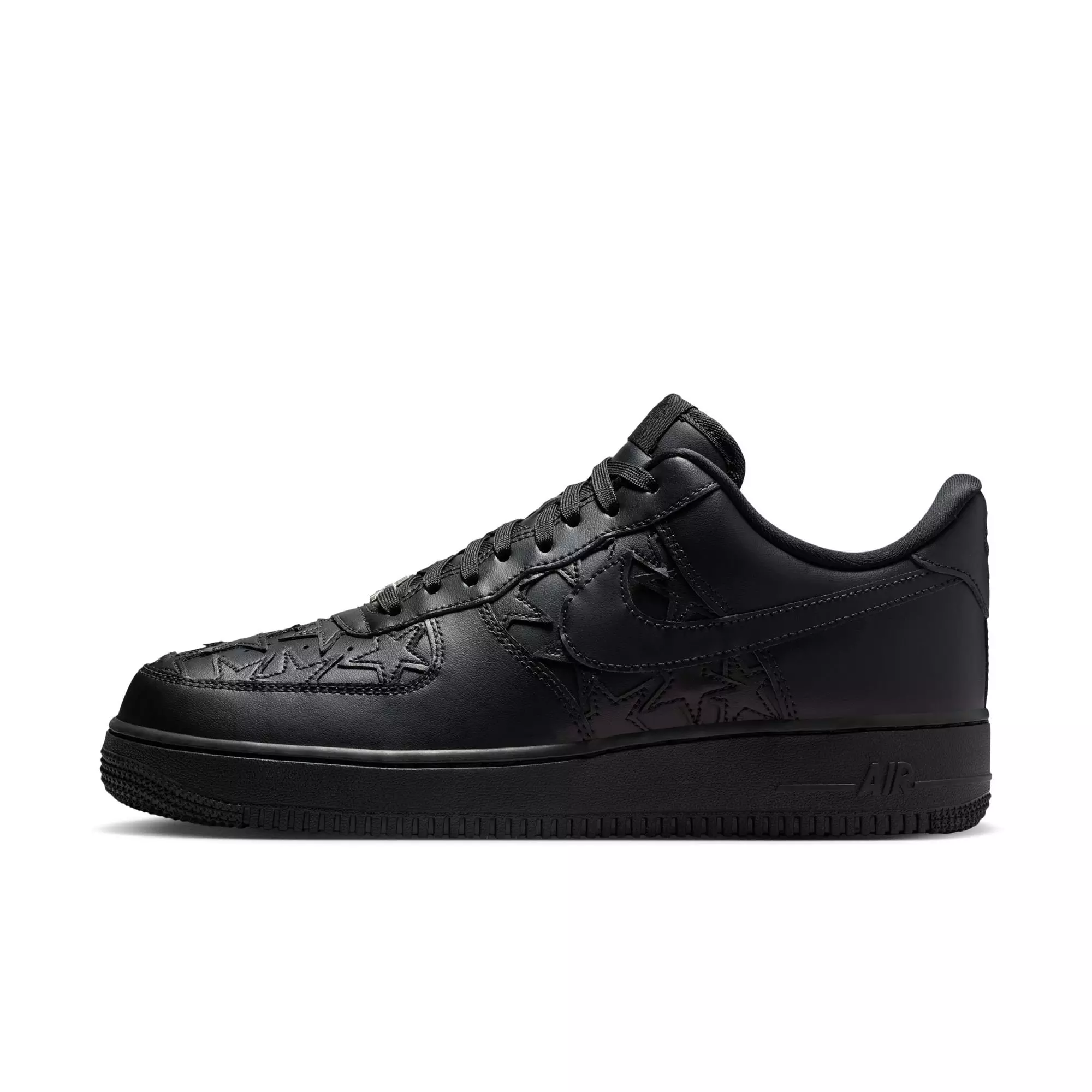 Nike Air Force 1 '07 "Black/Metallic Silver" Men's Shoe - BLACK