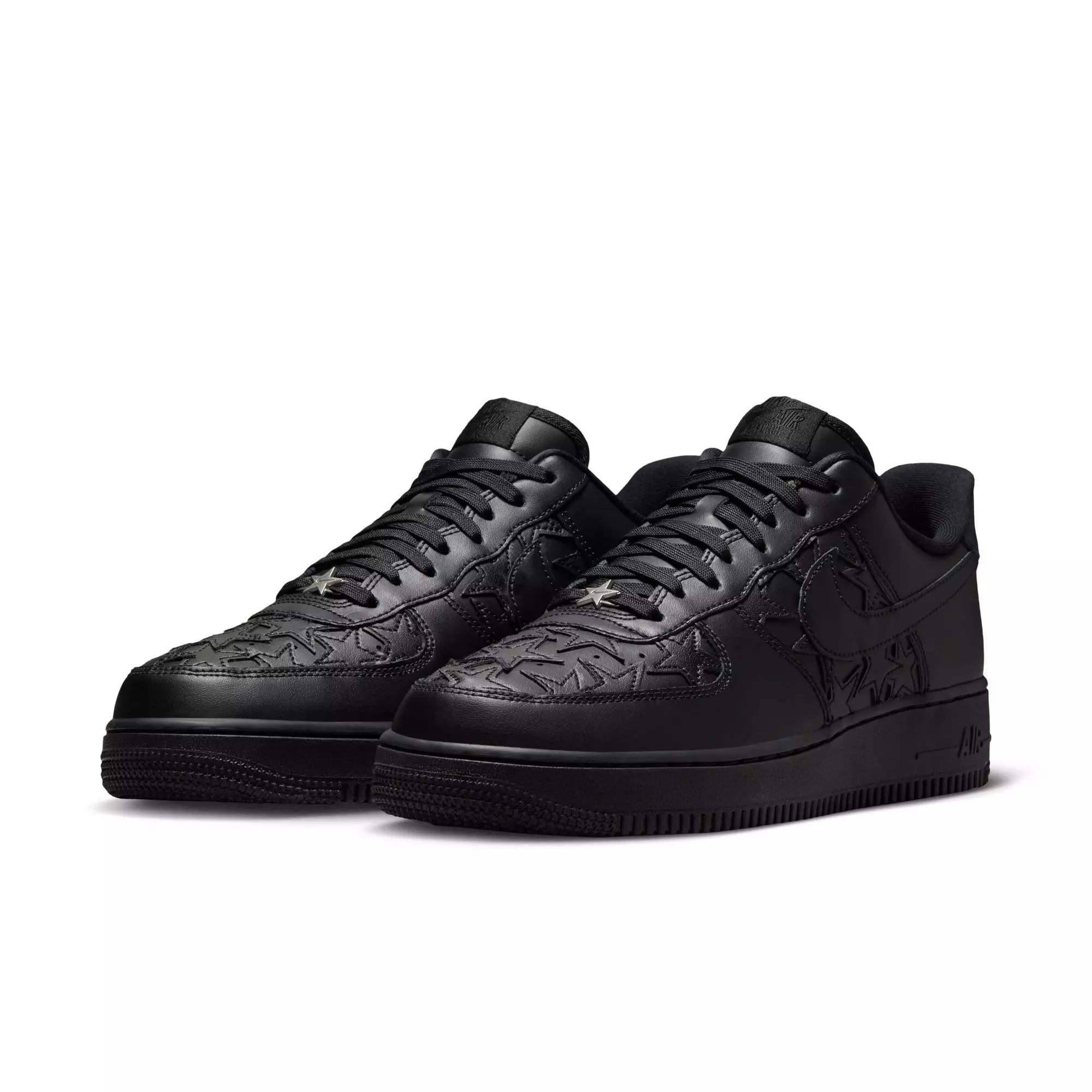 Nike Air Force 1 '07 "Black/Metallic Silver" Men's Shoe - BLACK