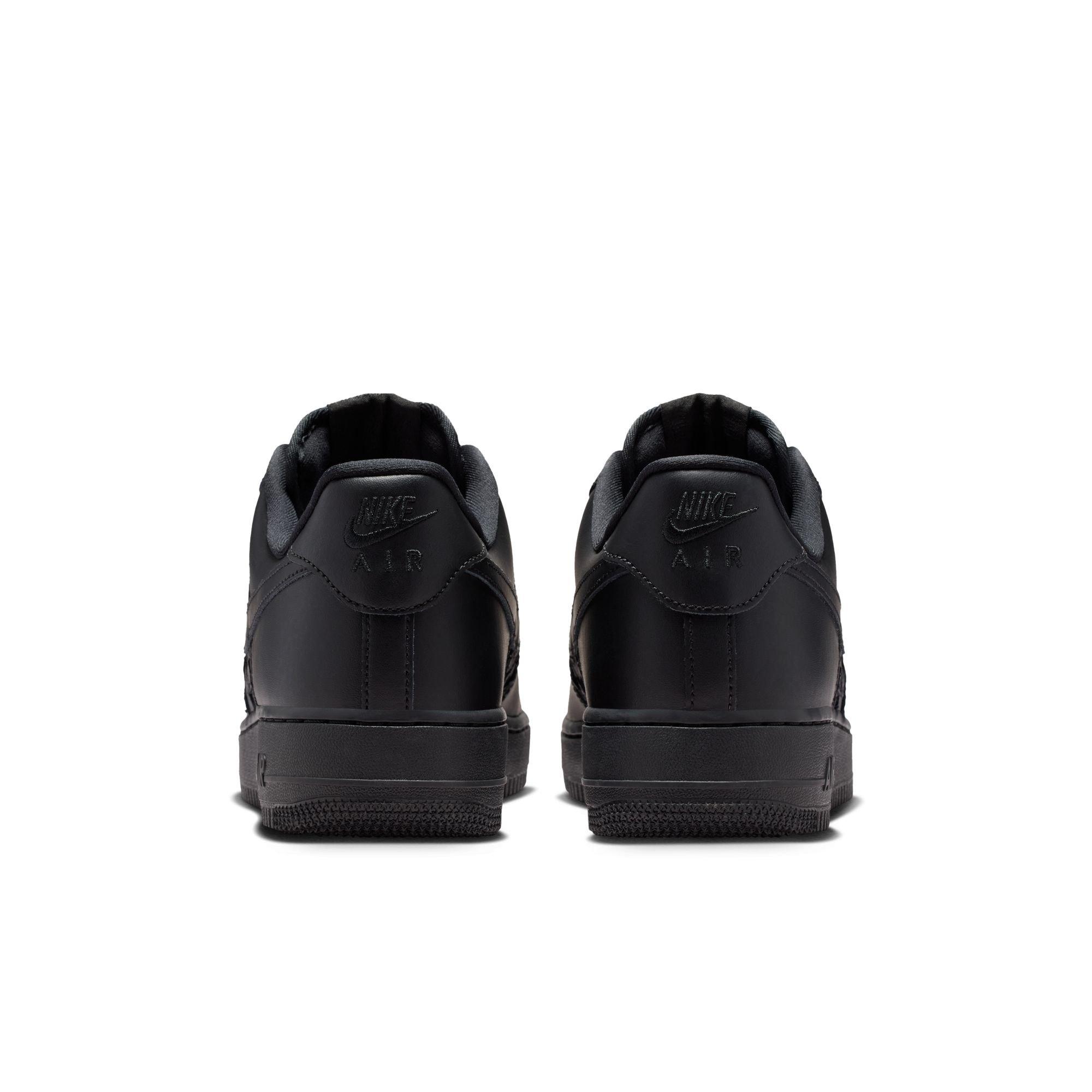 Nike Air Force 1 '07 "Black/Metallic Silver" Men's Shoe - BLACK Thumbnail View 7