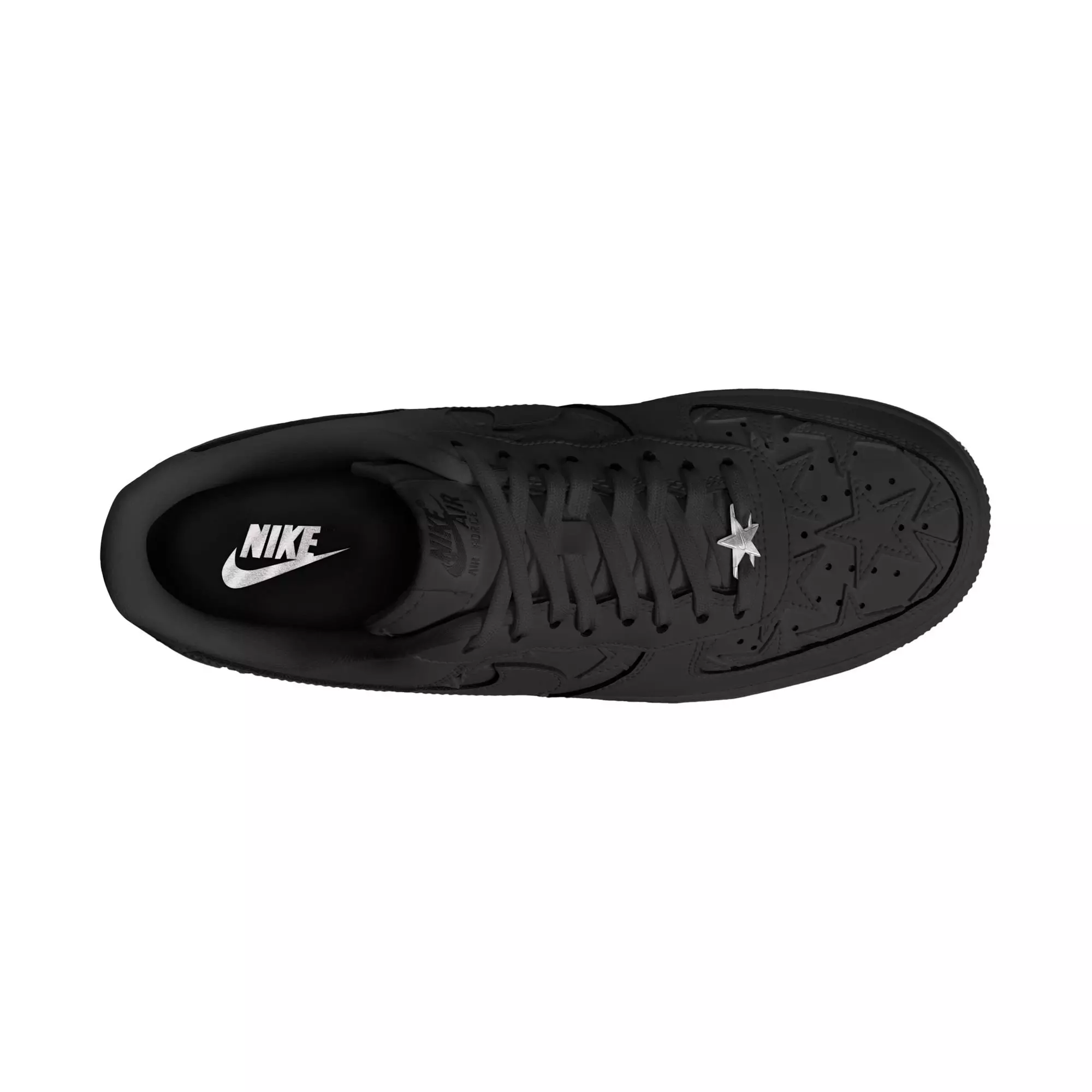 Nike Air Force 1 '07 "Black/Metallic Silver" Men's Shoe - BLACK