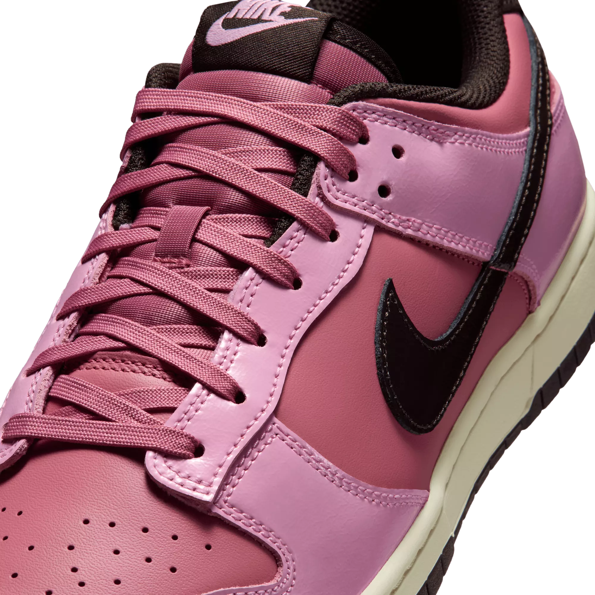 Nike Dunk Low Retro "Pink Rise/Velvet Brown/Elemental Pink" Women's Shoe - PINK/BROWN
