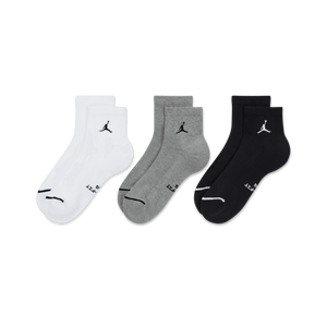 Jordan Everyday Ankle Socks (3 Pairs)-Black/White/Grey - BLACK/WHITE/GREY
