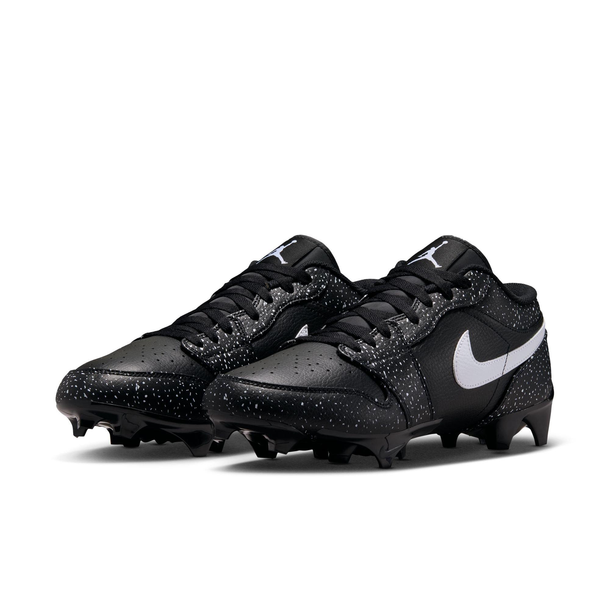 Jordan 1 Low Grade School Kids' "Splatter" Football Cleat