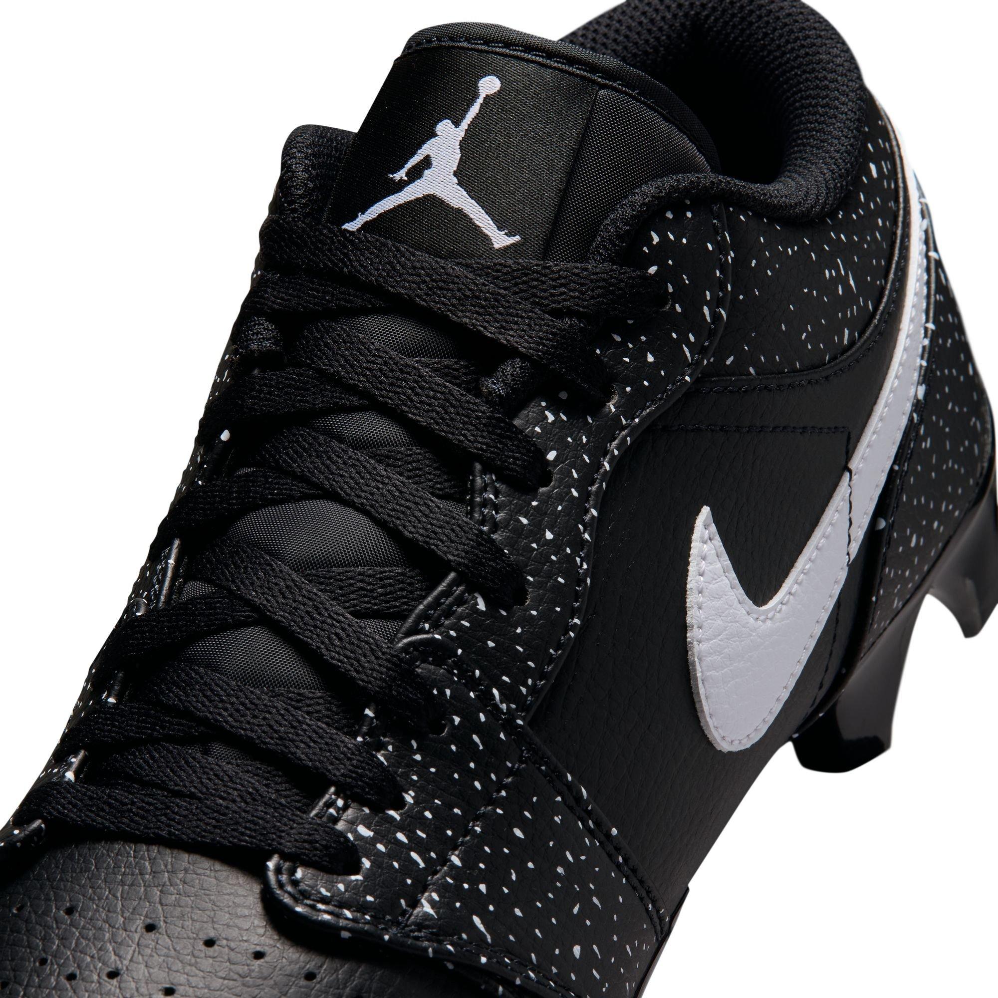 Jordan 1 Low Grade School Kids' "Splatter" Football Cleat