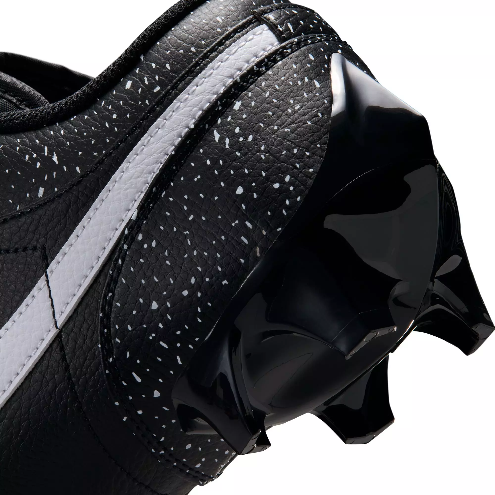 Jordan 1 Low "Splatter" Grade School Kids' Football Cleat - BLACK/WHITE