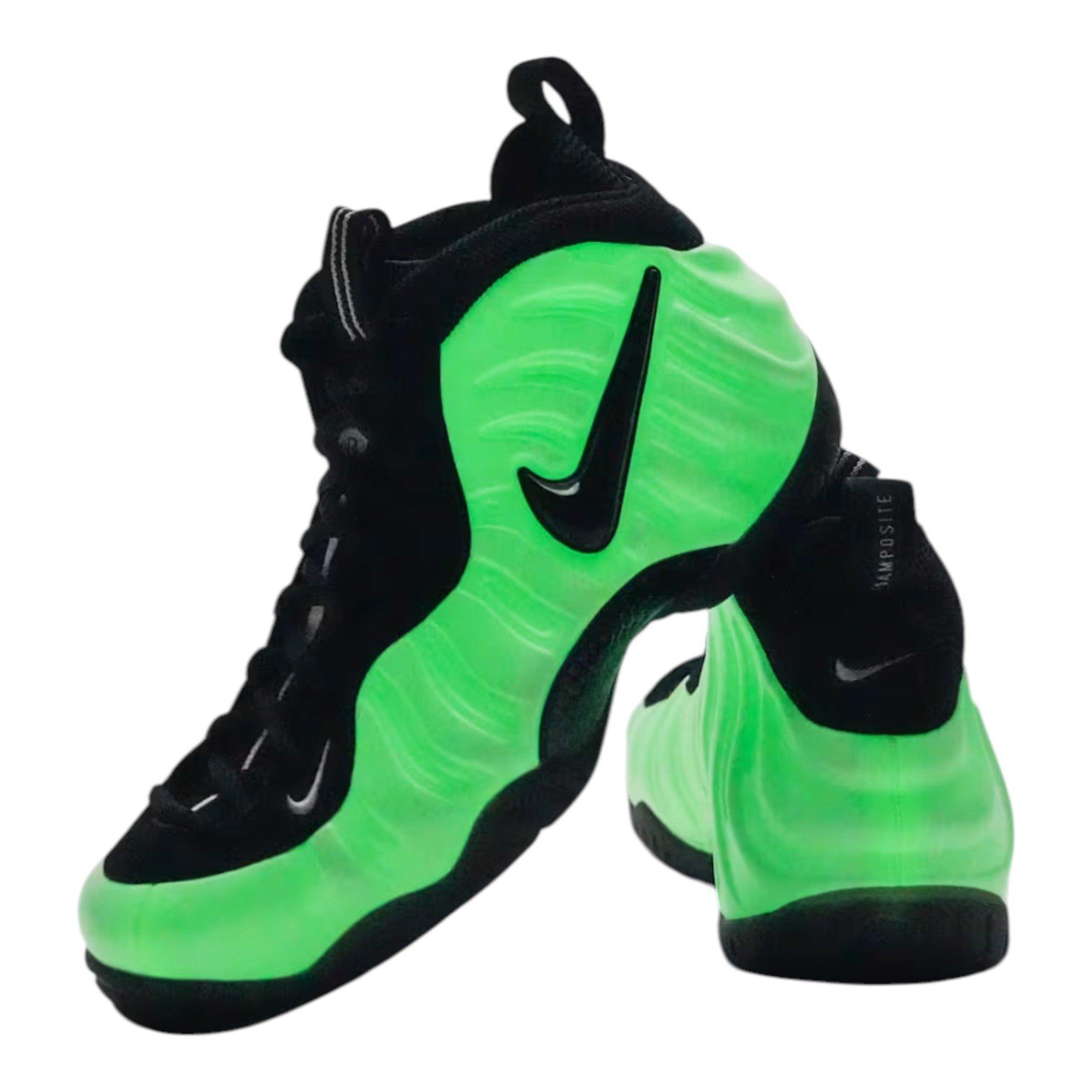 Nike Air Foamposite Pro Premium "Glow in the Dark" Grade School Kids' Shoe - SUMMIT WHITE/BLACK