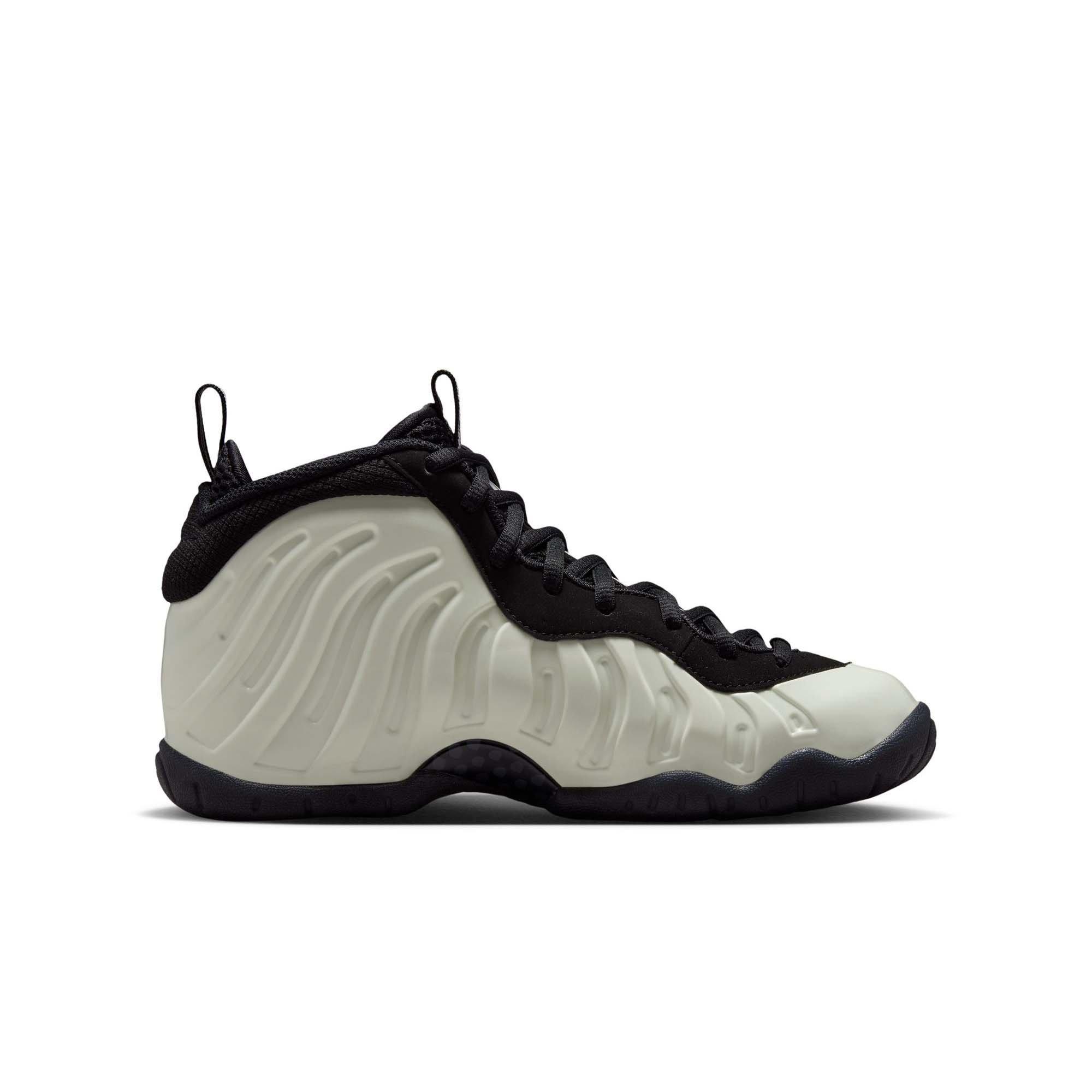 Nike Air Foamposite Pro Premium "Glow in the Dark" Grade School Kids' Shoe - SUMMIT WHITE/BLACK