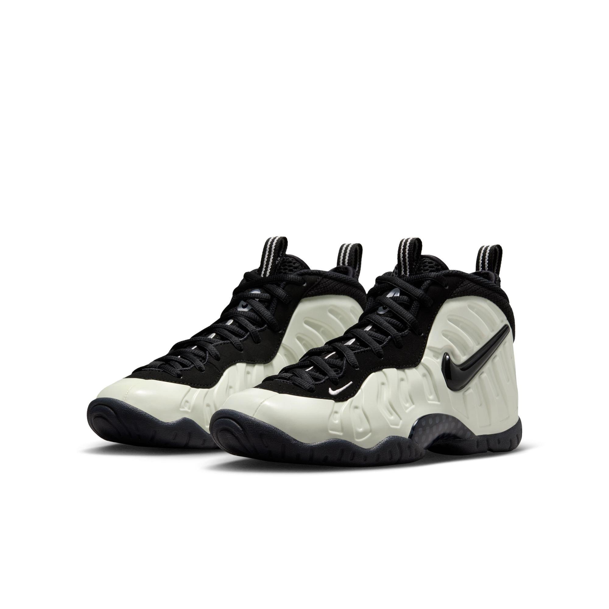 Nike Air Foamposite Pro Premium "Glow in the Dark" Grade School Kids' Shoe - SUMMIT WHITE/BLACK