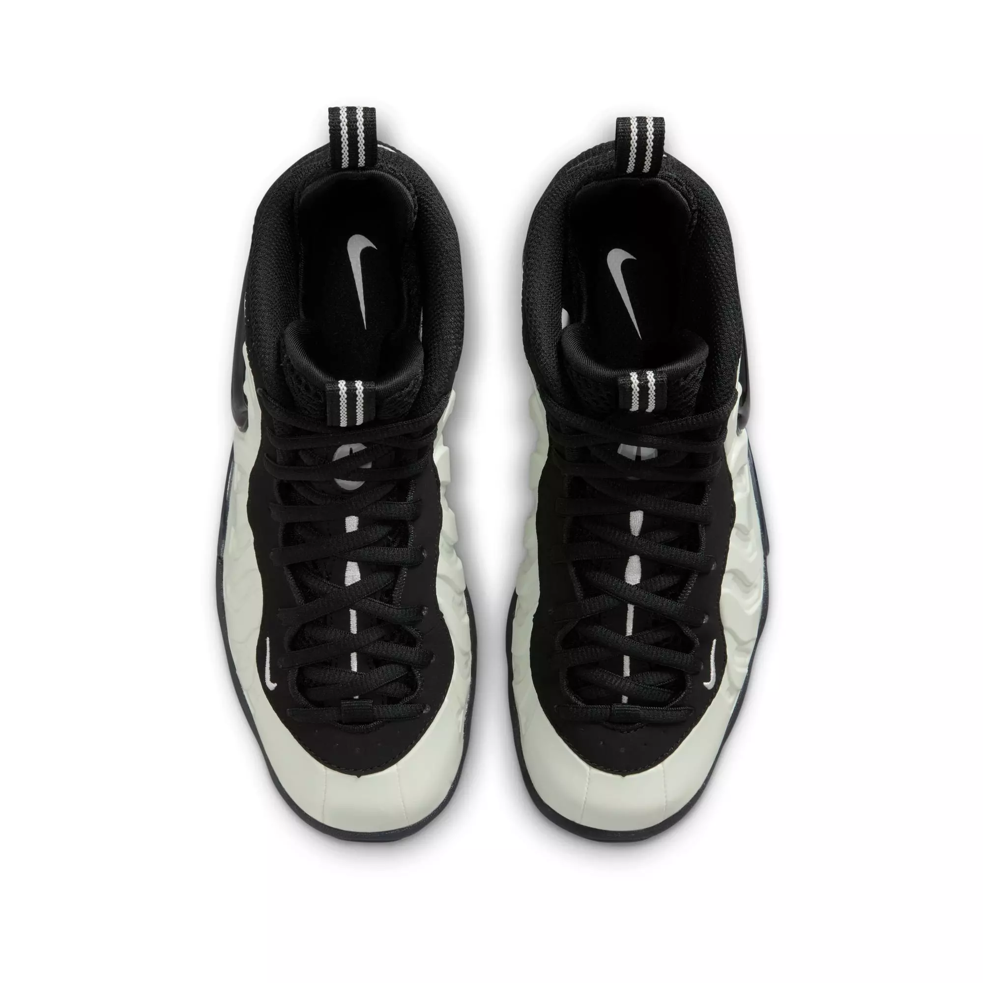 Nike Air Foamposite Pro Premium "Glow in the Dark" Grade School Kids' Shoe - SUMMIT WHITE/BLACK