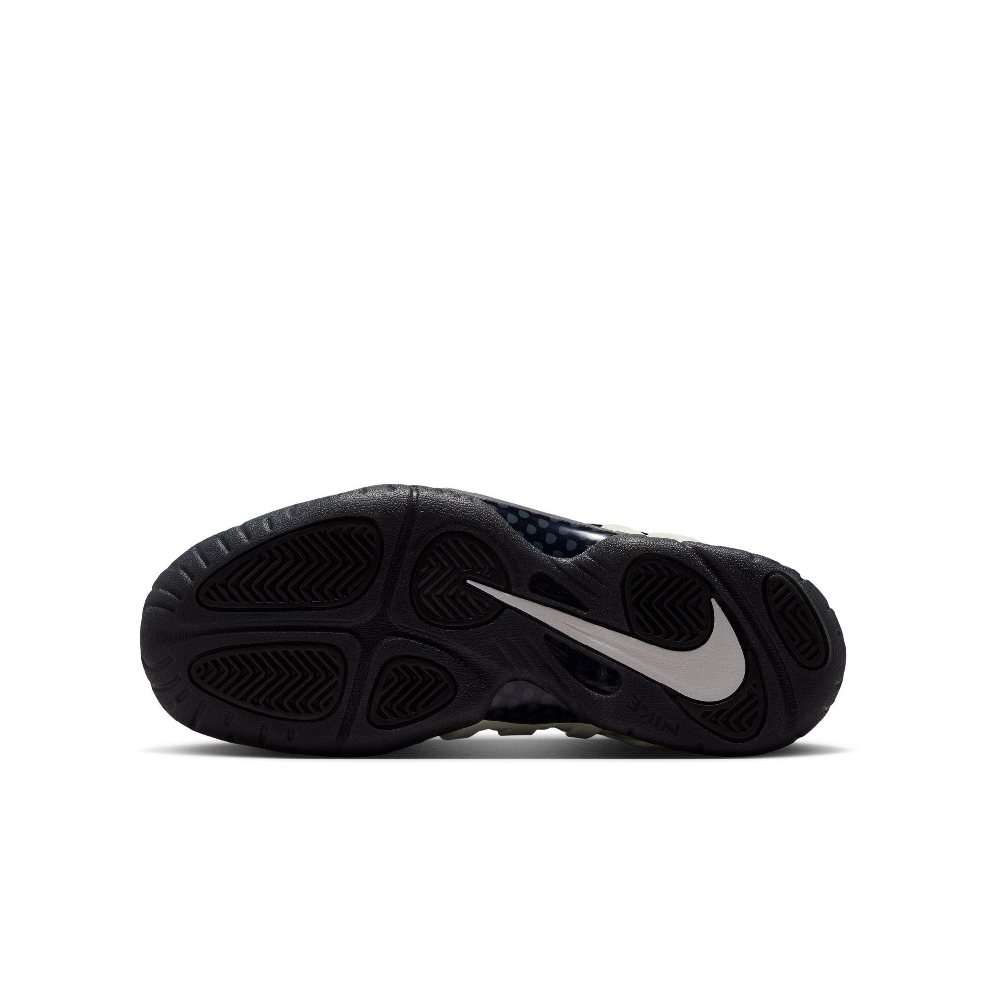 Nike Air Foamposite Pro Premium "Glow in the Dark" Grade School Kids' Shoe - SUMMIT WHITE/BLACK