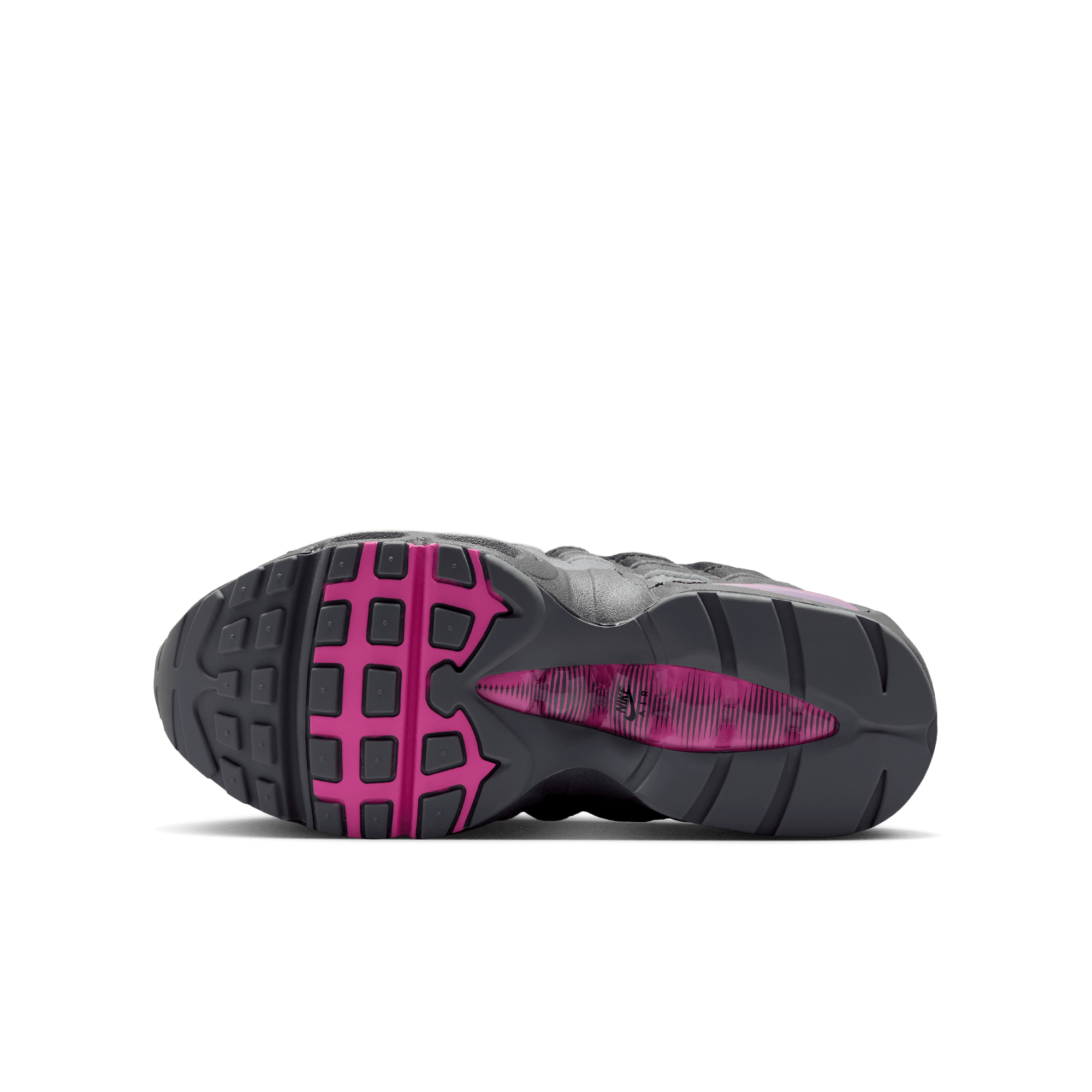Nike Air Max 95 Big Bubble "Black/Playful Pink/Cool Grey" Grade School Girls' Shoe - BLACK/PINK Thumbnail View 9