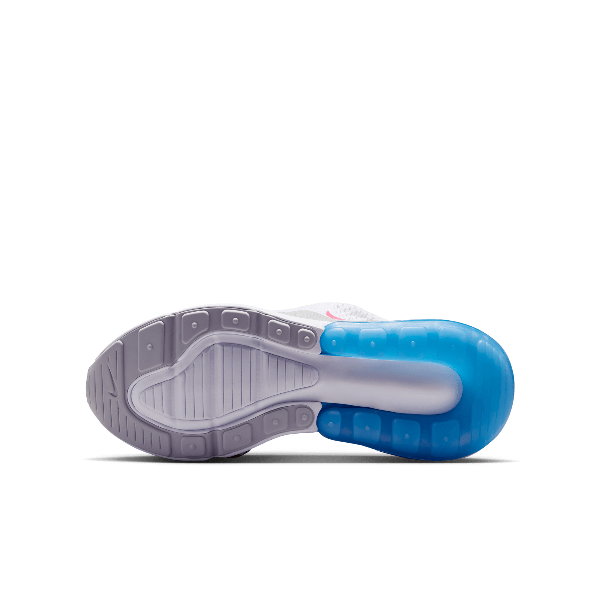 Nike Air Max 270 "White/Pinksicle/Football Blue" Grade School Girls' Shoe - WHITE/PINK/BLUE Thumbnail View 8