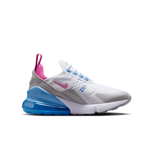 Nike Air Max 270 "White/Pinksicle/Football Blue" Grade School Girls' Shoe