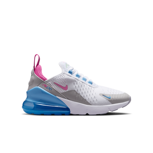Nike Air Max 270 "White/Pinksicle/Football Blue" Grade School Girls' Shoe