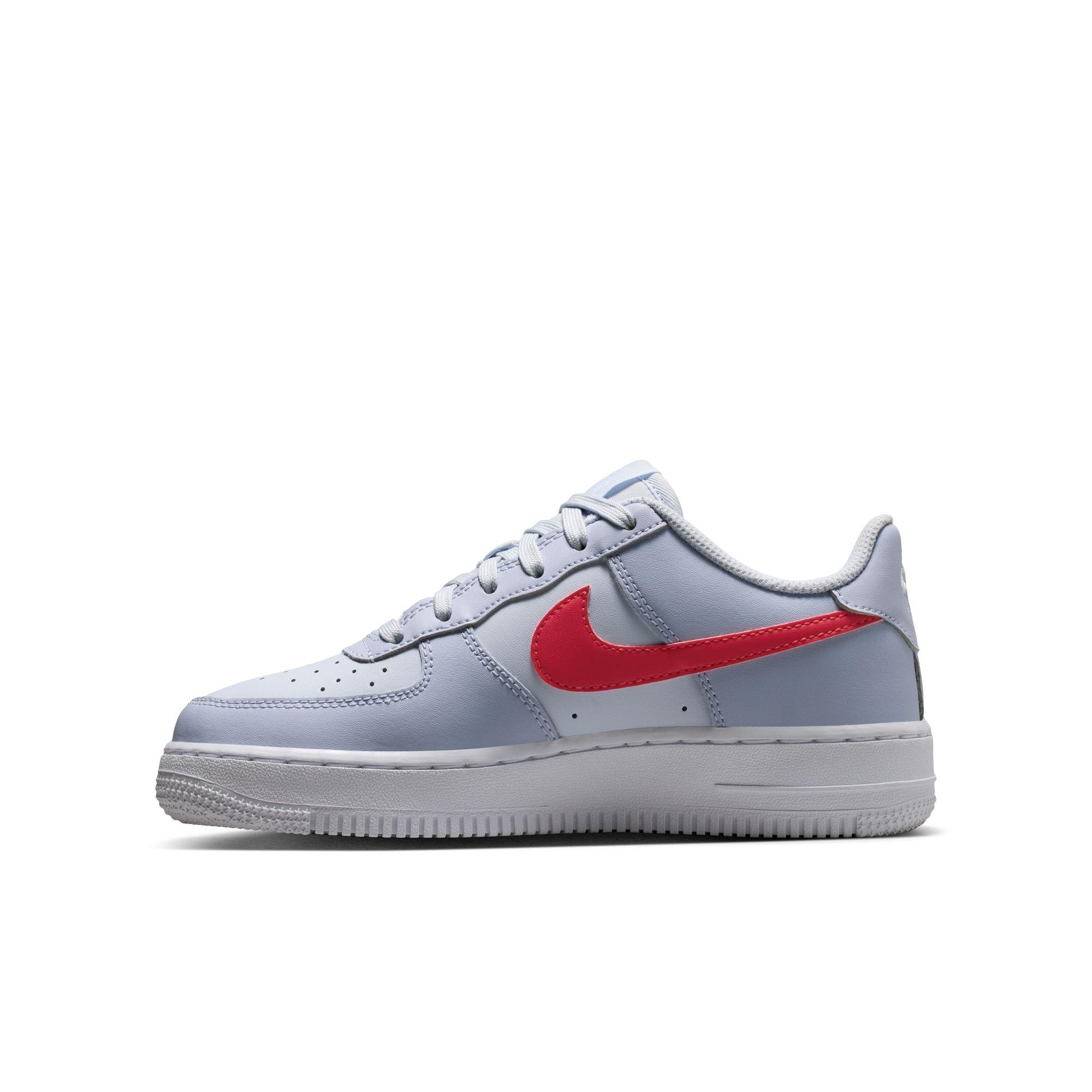 Nike Air Force 1 "Football Grey/Tropical Pink/Ghost/White" Grade School Girls' Shoe - GREY/PINK Thumbnail View 4