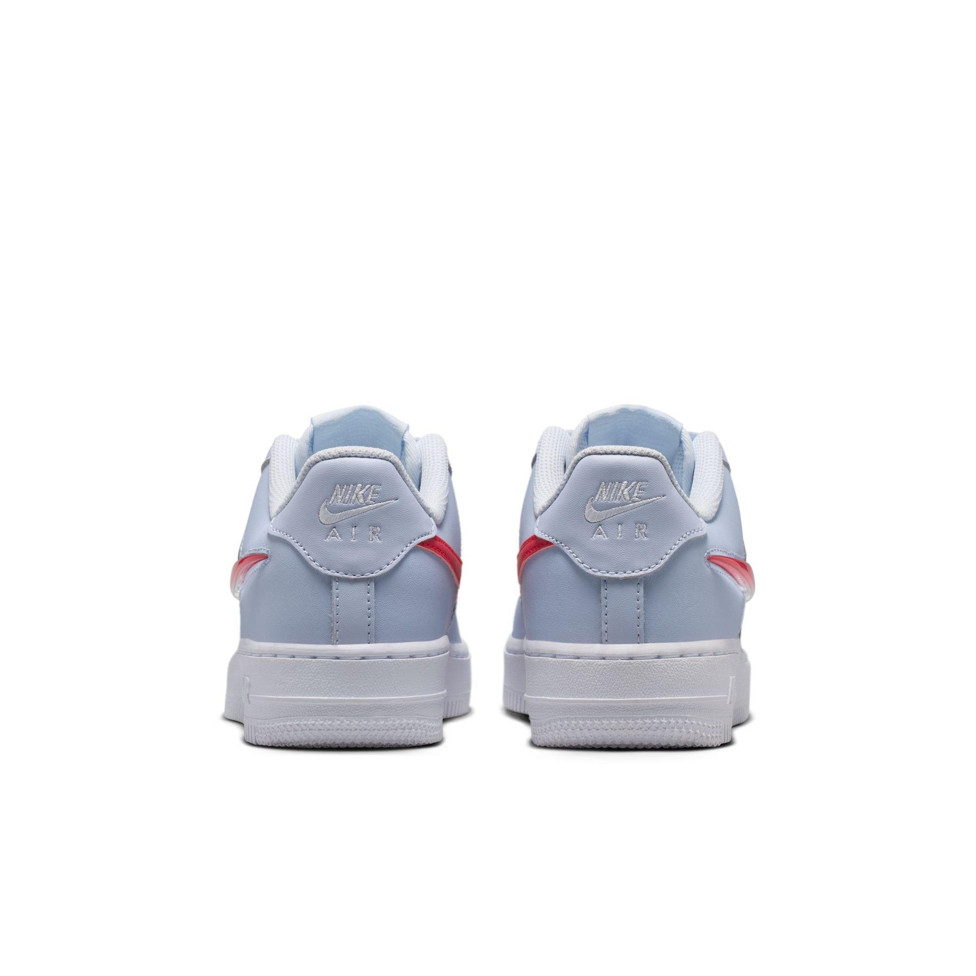 Nike Air Force 1 "Football Grey/Tropical Pink/Ghost/White" Grade School Girls' Shoe - GREY/PINK Thumbnail View 7