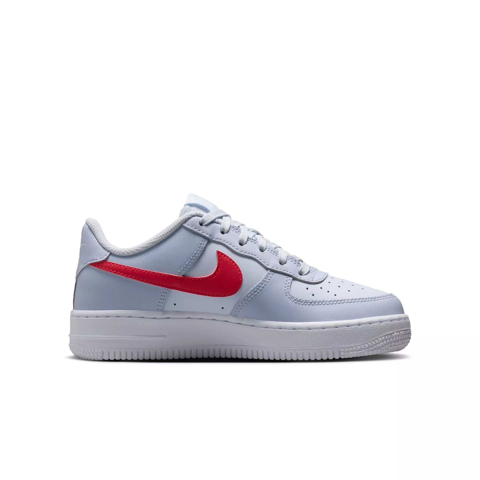 Nike Air Force 1 "Football Grey/Tropical Pink/Ghost/White" Grade School Girls' Shoe - GREY/PINK