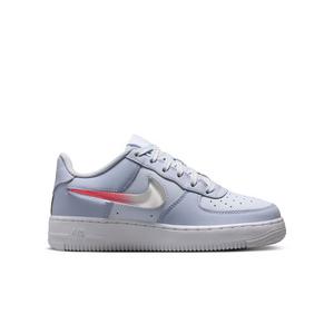 Nike Air Force 1 "Football Grey/Tropical Pink/Ghost/White" Grade School Girls' Shoe
