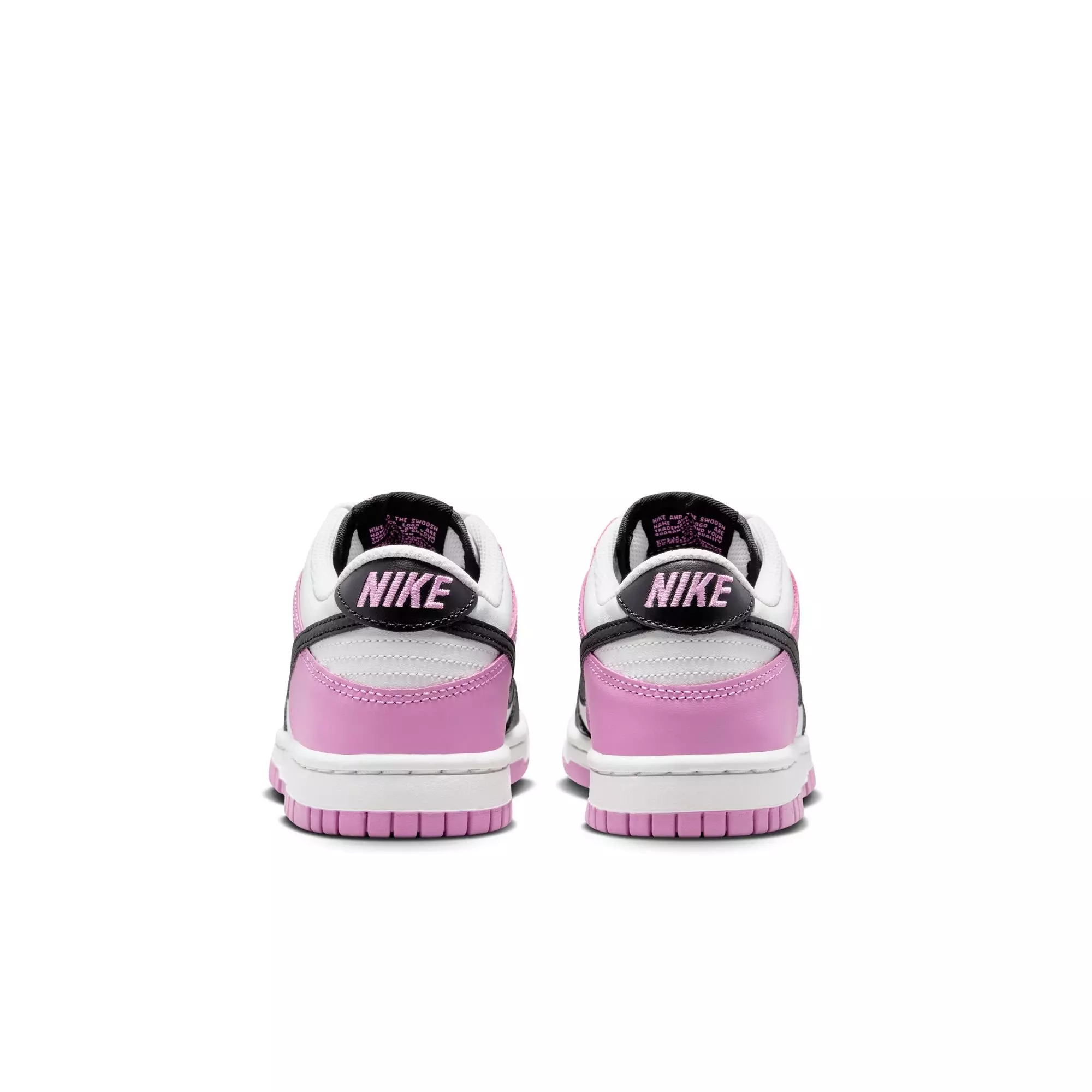 Nike Dunk Low "Off White/Black/Lt Magenta" Grade School Girls' Shoe - PURPLE/BLACK