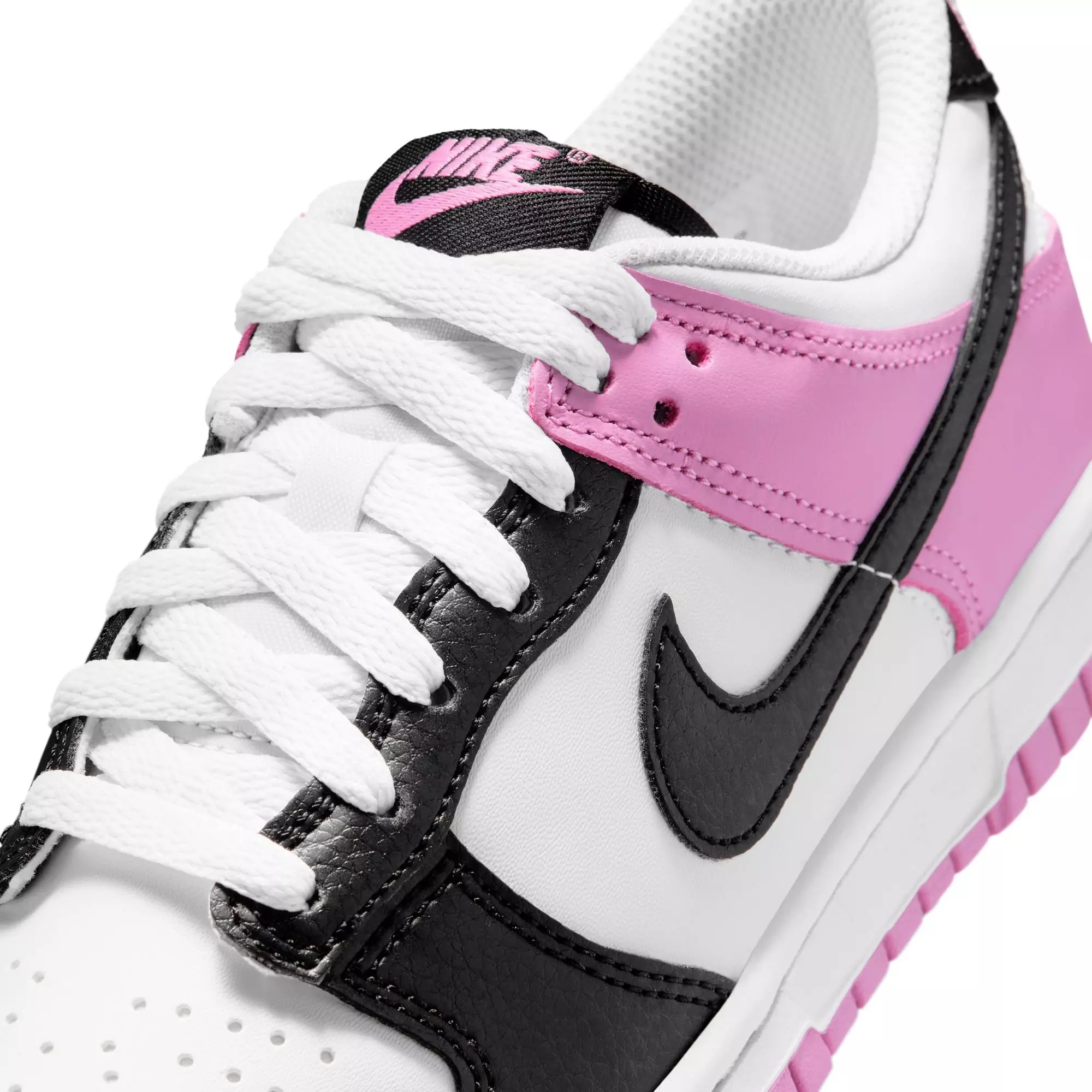 Nike Dunk Low "Off White/Black/Lt Magenta" Grade School Girls' Shoe - PURPLE/BLACK