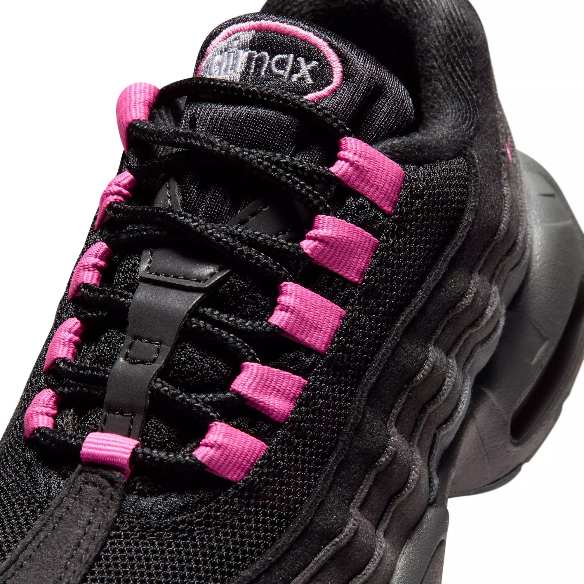 Nike Air Max 95 "Black/Playful Pink/Cool Grey/Iron Grey" Preschool Girls' Shoe - BLACK/PINK