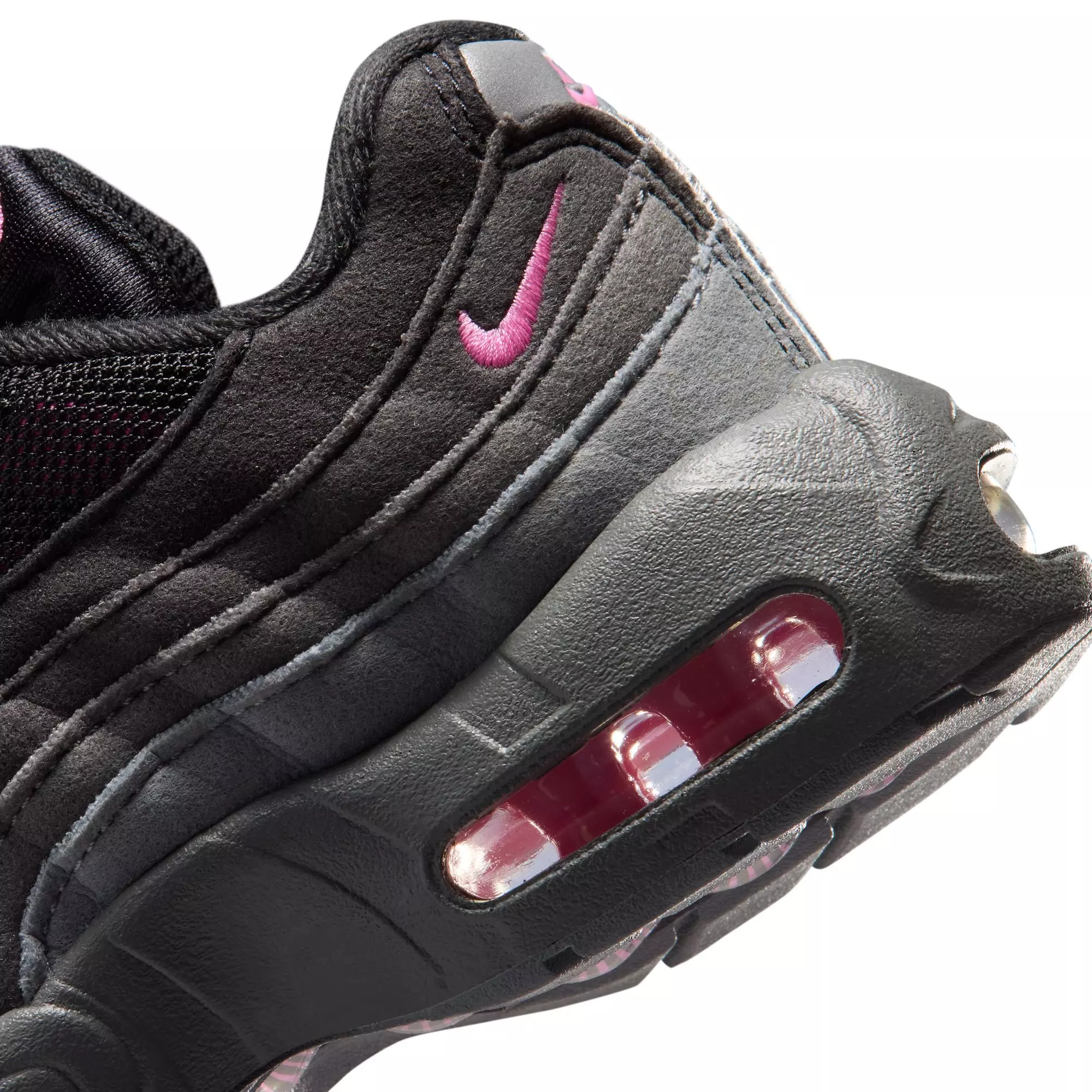 Nike Air Max 95 "Black/Playful Pink/Cool Grey/Iron Grey" Preschool Girls' Shoe - BLACK/PINK